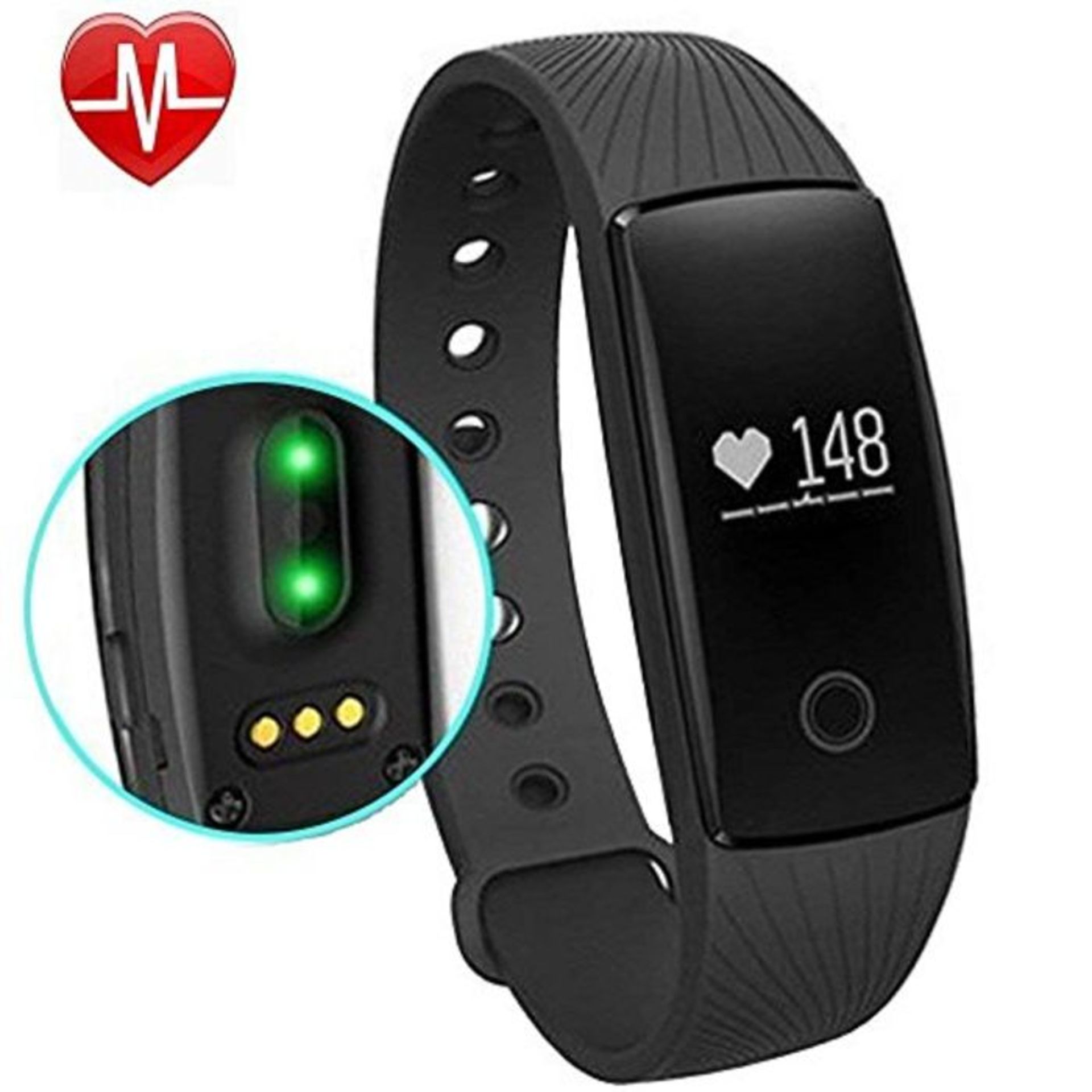 Fitness Tracker, AsiaLONG Heart Rate Monitor Smart Bracelet Activity Tracker Pedometer
