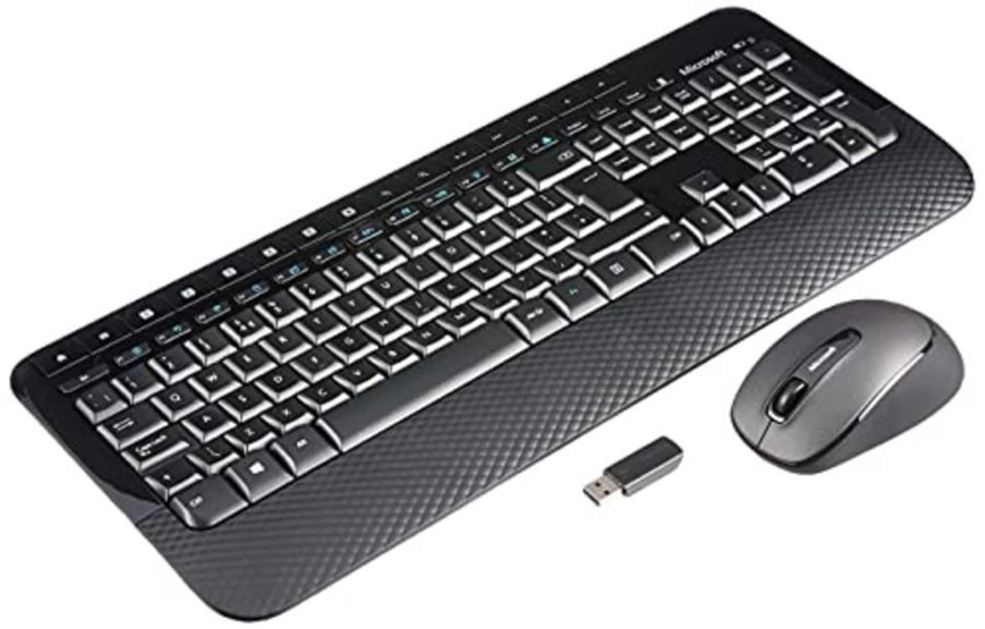 RRP £68.00 Microsoft Wireless Desktop 2000 Keyboard and Mouse Set, UK Layout - Black