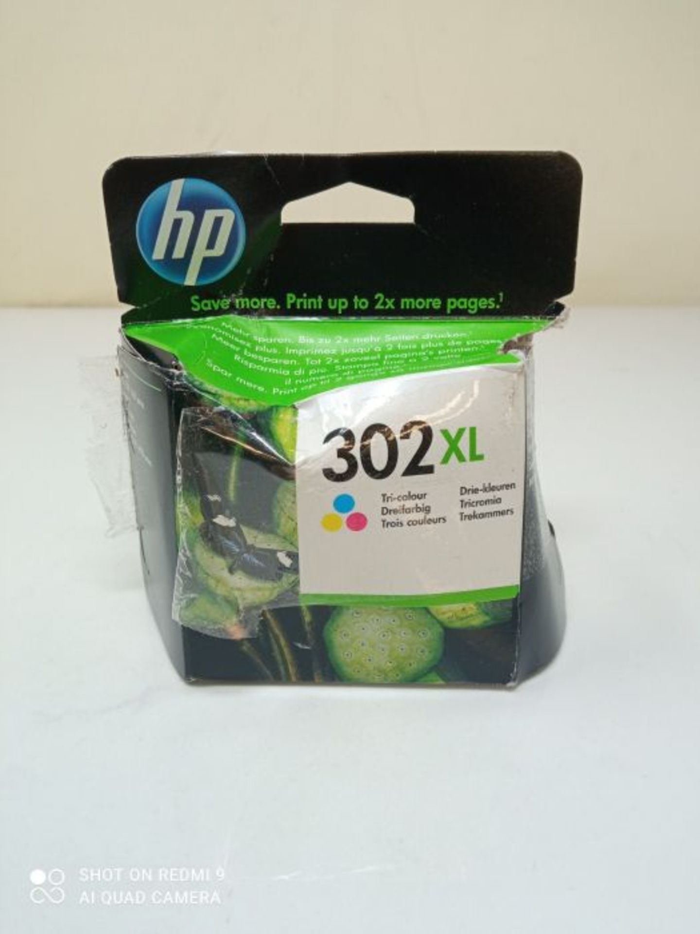 HP F6U67AE 302XL High Yield Original Ink Cartridge, Tri-color, Single Pack - Image 2 of 3