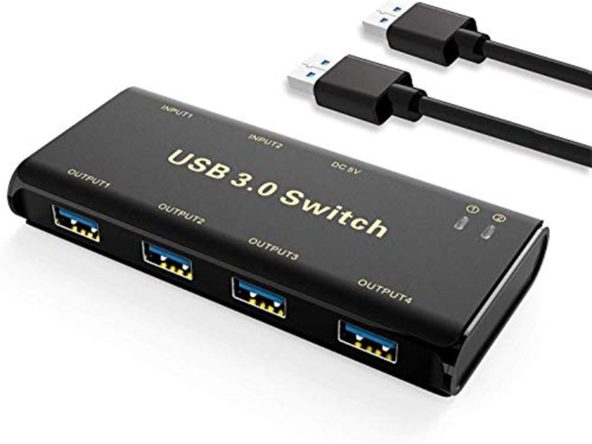 ABLEWE USB 3.0 Switch, 4 Ports USB 3.0 Sharing Switch Box KVM Switch USB Switcher for