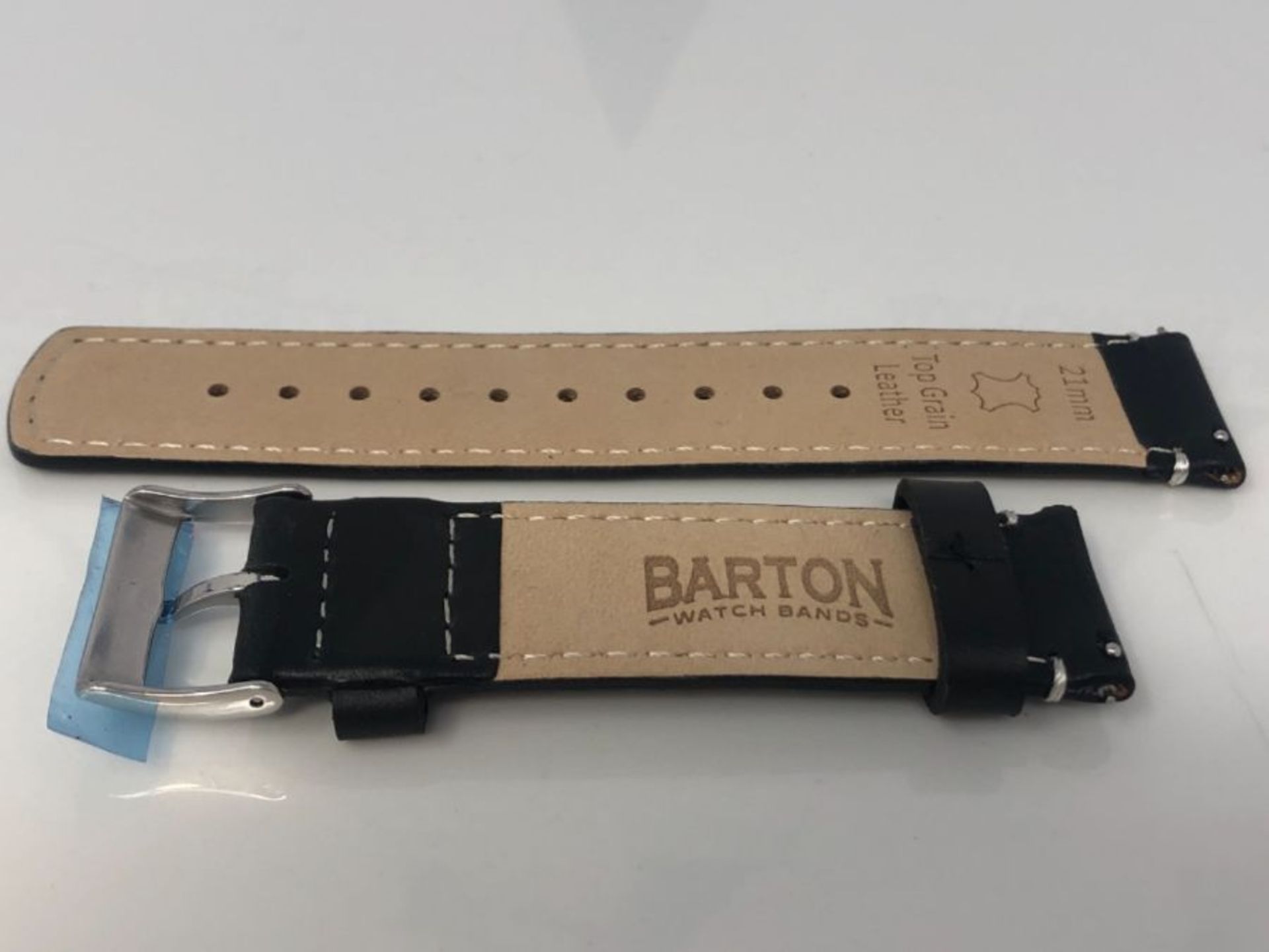 Barton Quick Release Top Grain Leather Watch Band Strap - Choice of Colour & Width - 1 - Image 3 of 3
