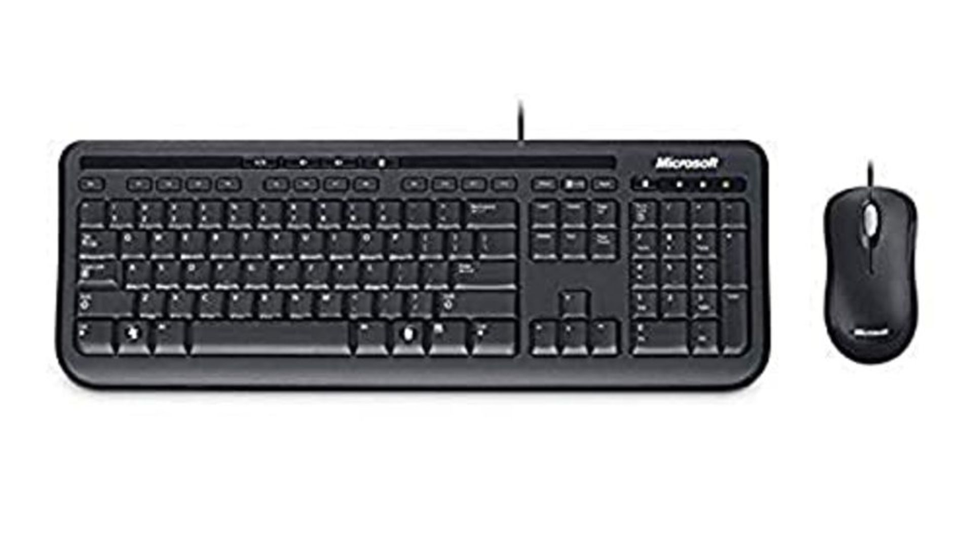 [INCOMPLETE] Microsoft Wired Desktop 600 Keyboard and Mouse Set, UK Layout - Black