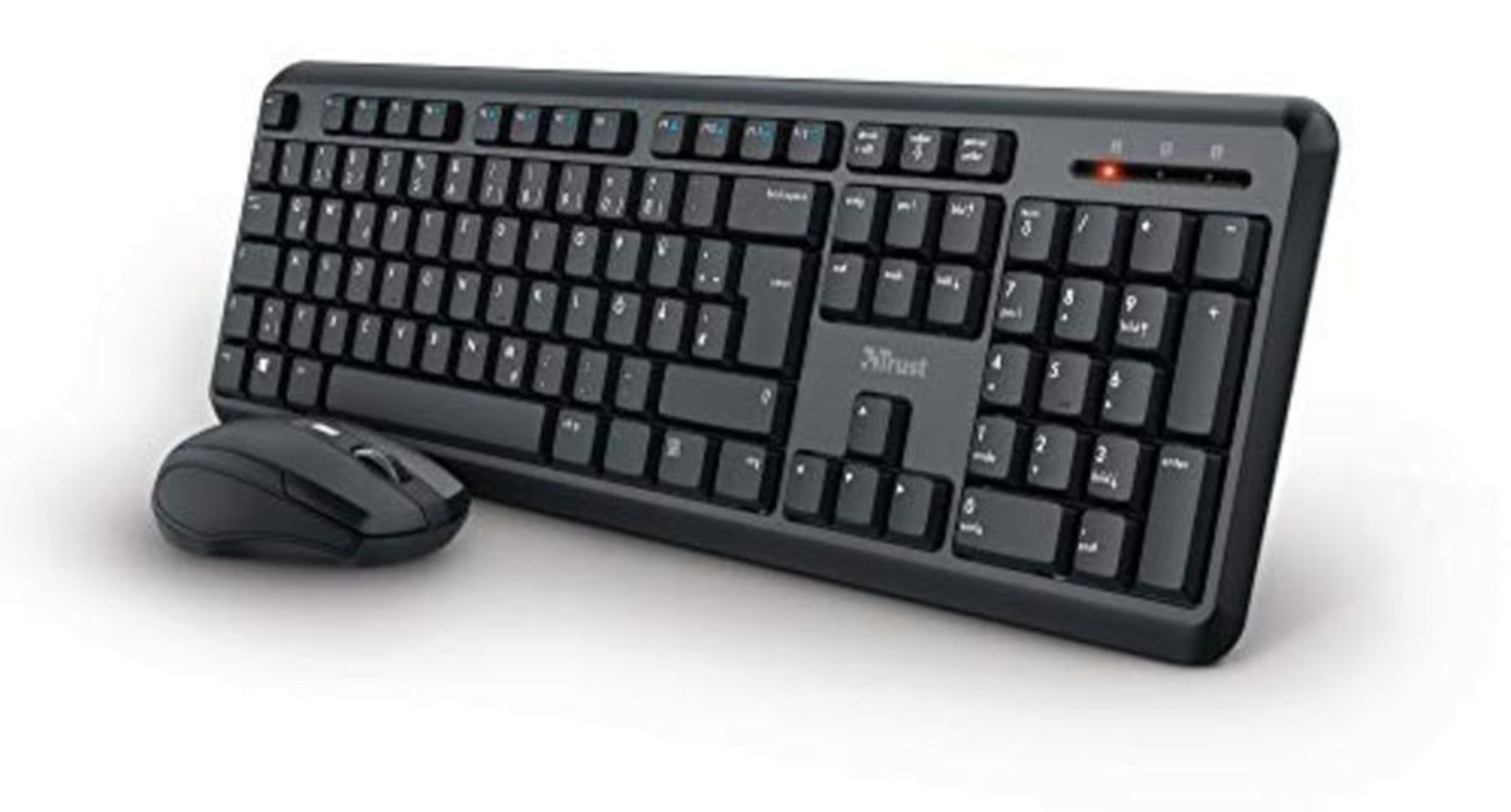 Trust 24080 Ymo wireless keyboard and mouse set - German QWERTZ layout, quiet keys and