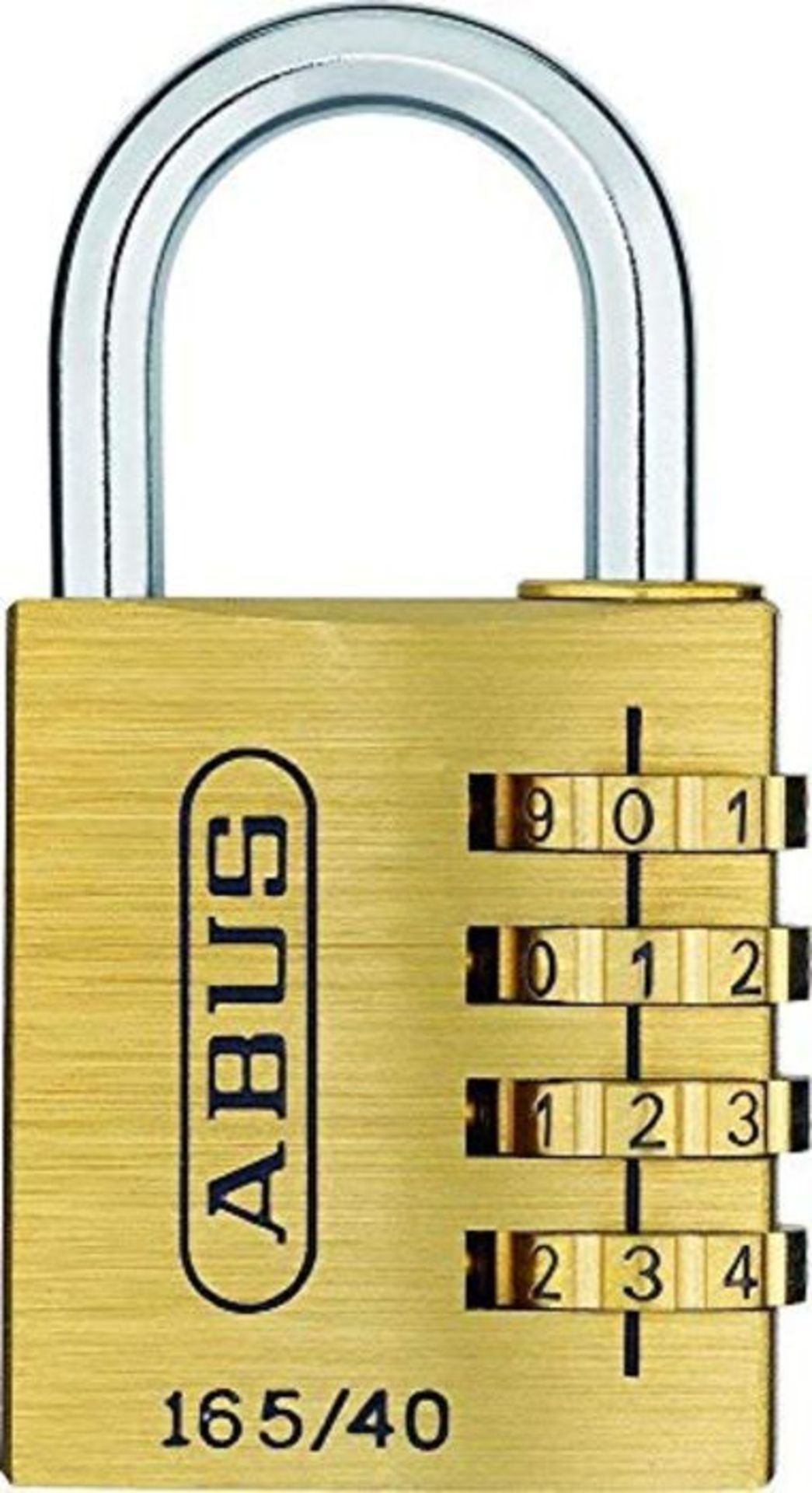 ABUS 3805-20 Zahlenschloss 165/40 - VorhÃ¤ngeschloss aus Messing - mit individuell e