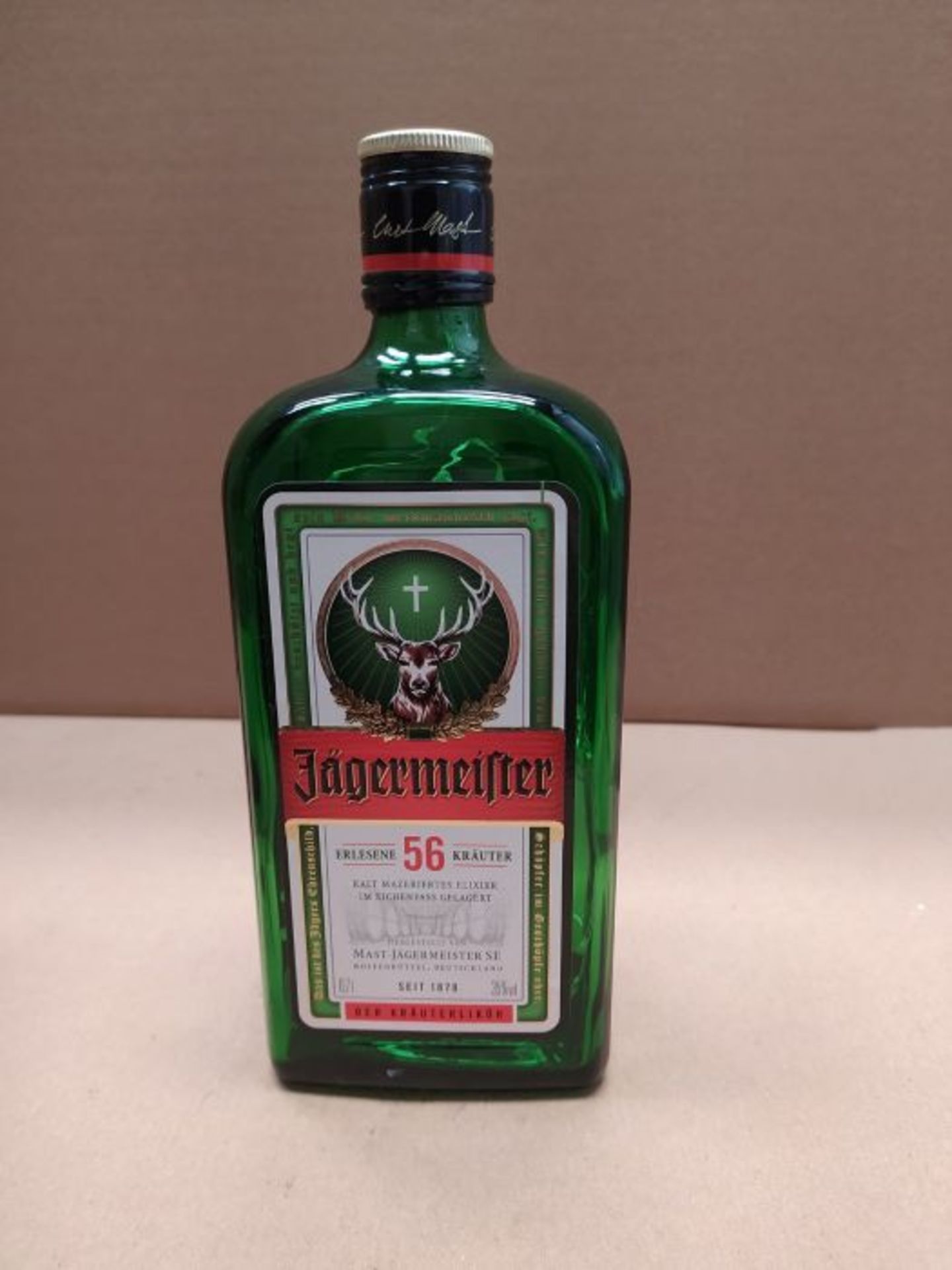 Jägermeister Bottle Lamp with 80 LEDs Warm White Upcycling Gift Idea - Image 2 of 2