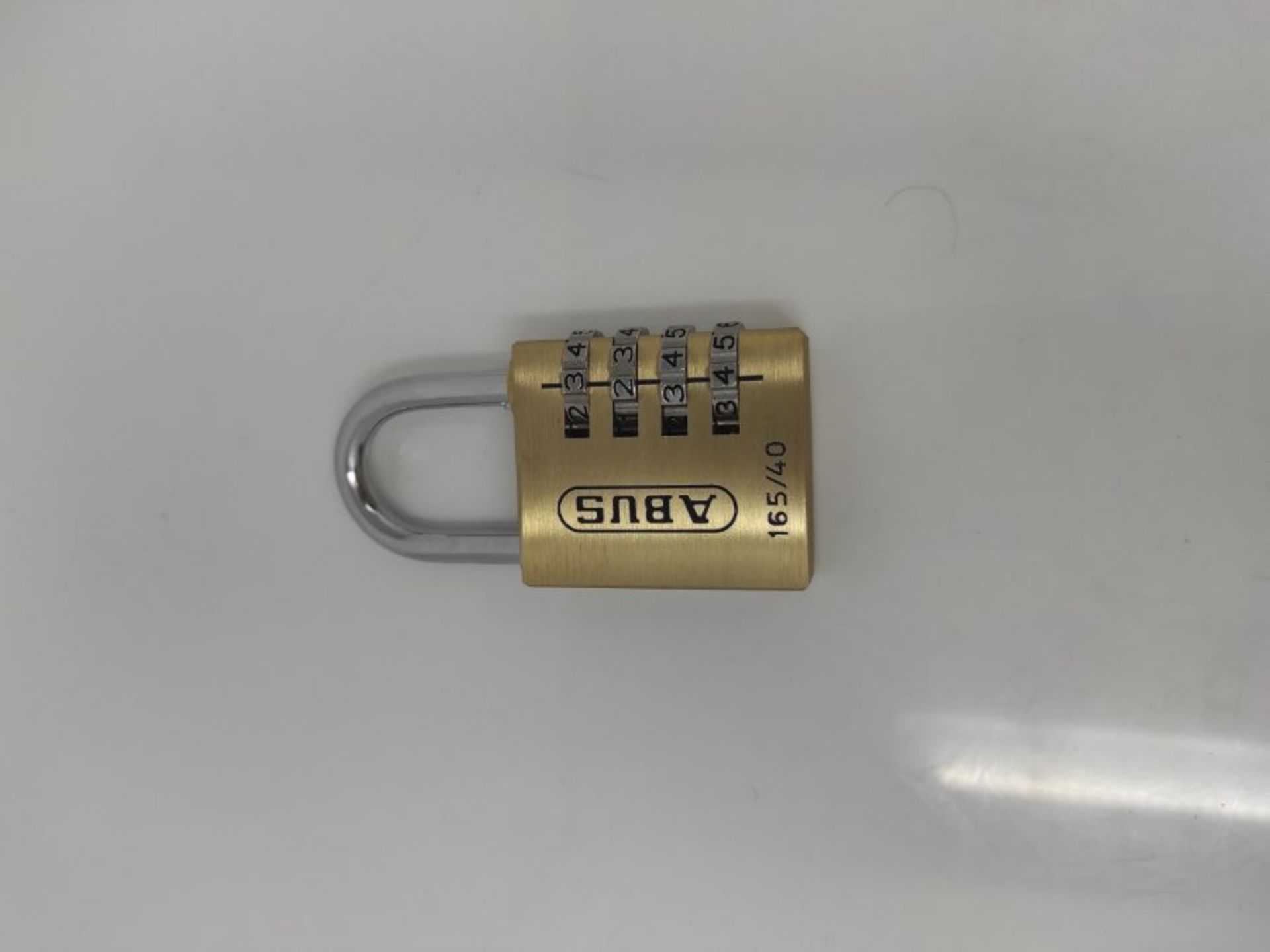 ABUS 3805-20 Zahlenschloss 165/40 - VorhÃ¤ngeschloss aus Messing - mit individuell e - Image 2 of 2