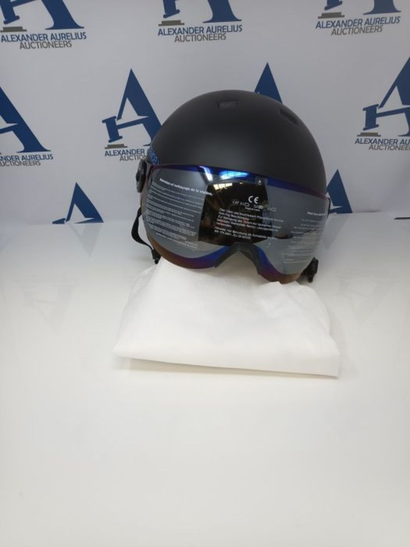 RRP £56.00 Black Crevice Gstaad Ski Helmet black Black/Blue Size:M/L - Image 3 of 3
