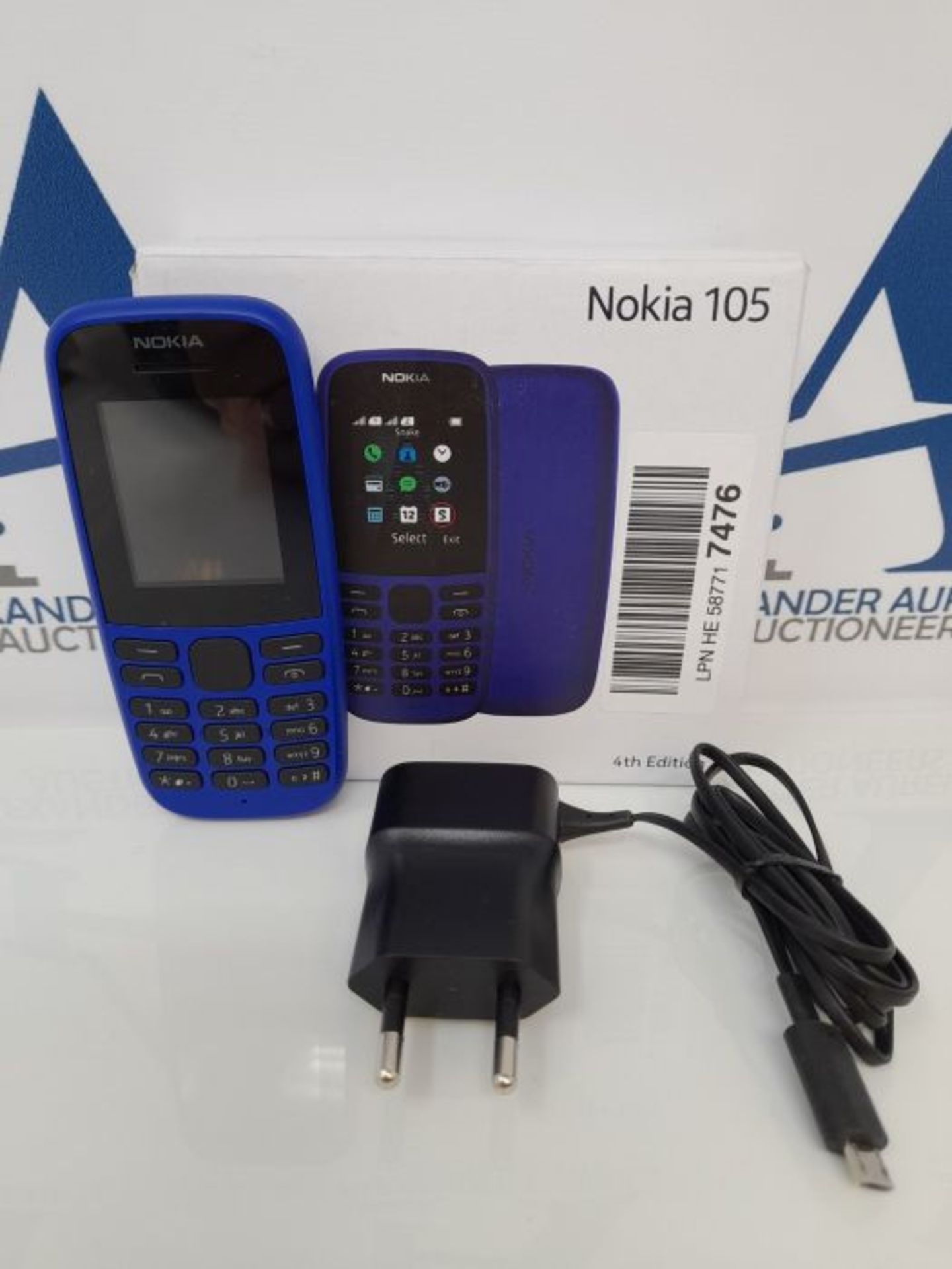 Nokia 105 Mobiltelefon (1, 8 Zoll Farbdisplay, FM Radio, 4 MB ROM, Dual-Sim) Blau, Ver - Image 2 of 3