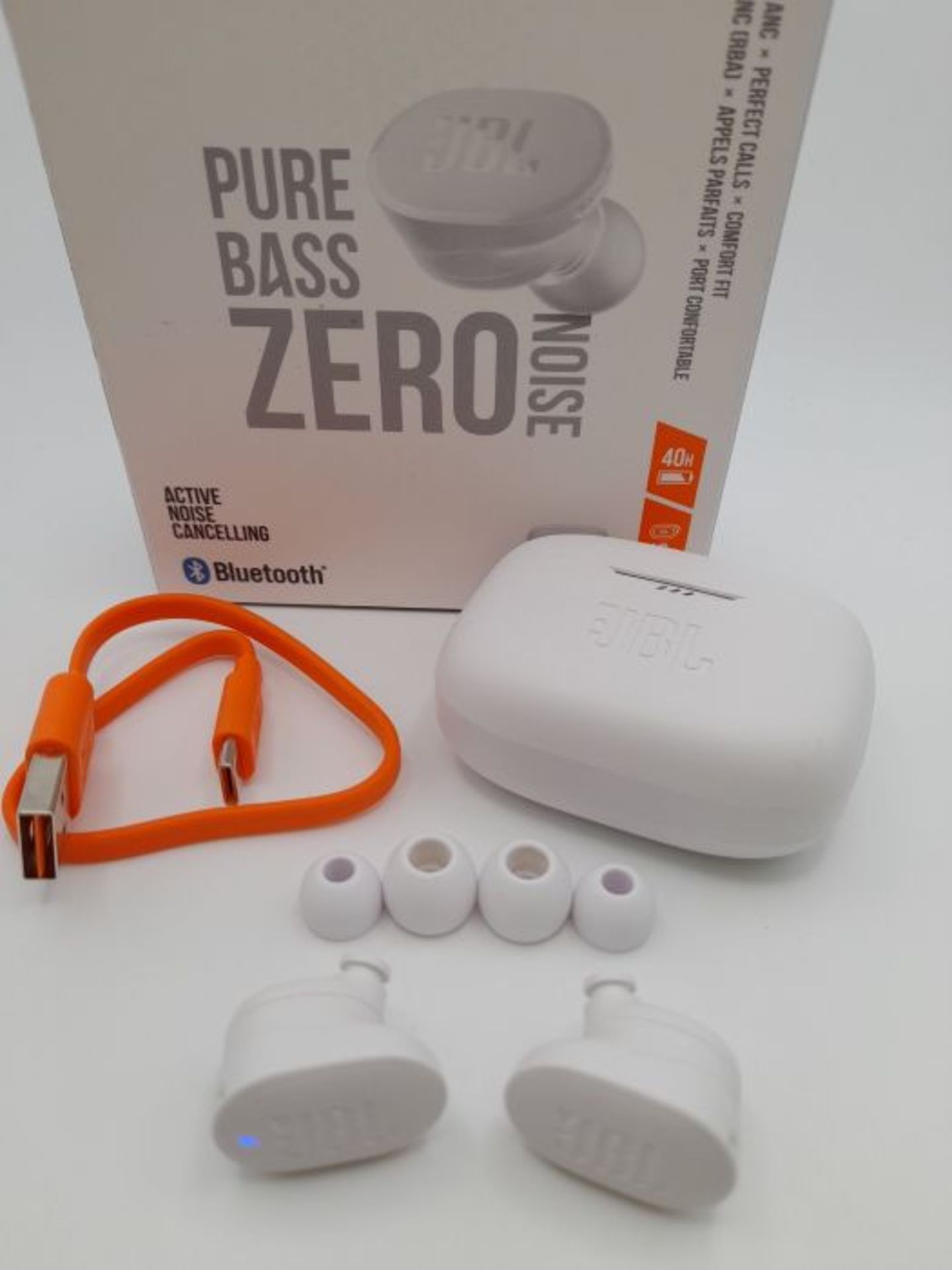 RRP £107.00 JBL Tune 130NC TWS In-Ear Headphones - True Wireless Bluetooth headphones in charging - Image 3 of 3