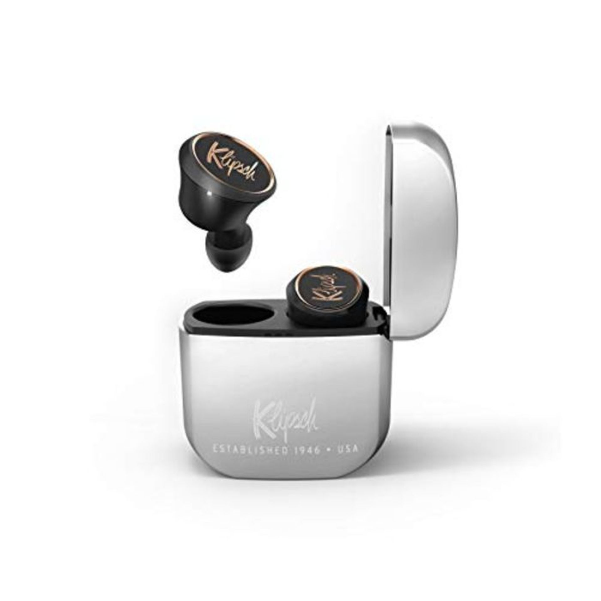 RRP £114.00 Klipsch T5 True Wireless Earphones, Silver, S,M,L