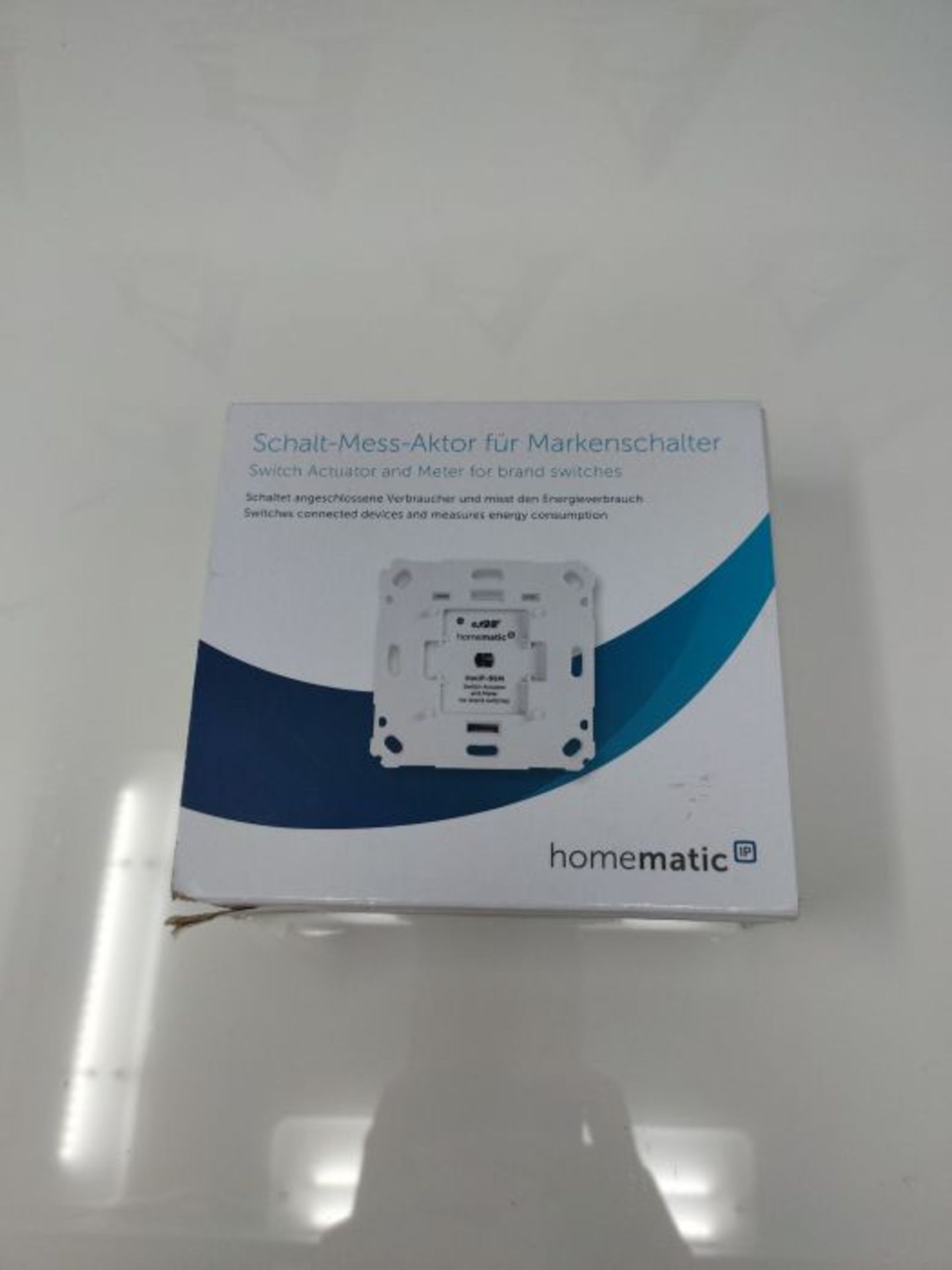 RRP £50.00 Homematic IP Smart Home Schalt-Mess-Aktor für Markenschalter, schaltet Geräte auch p