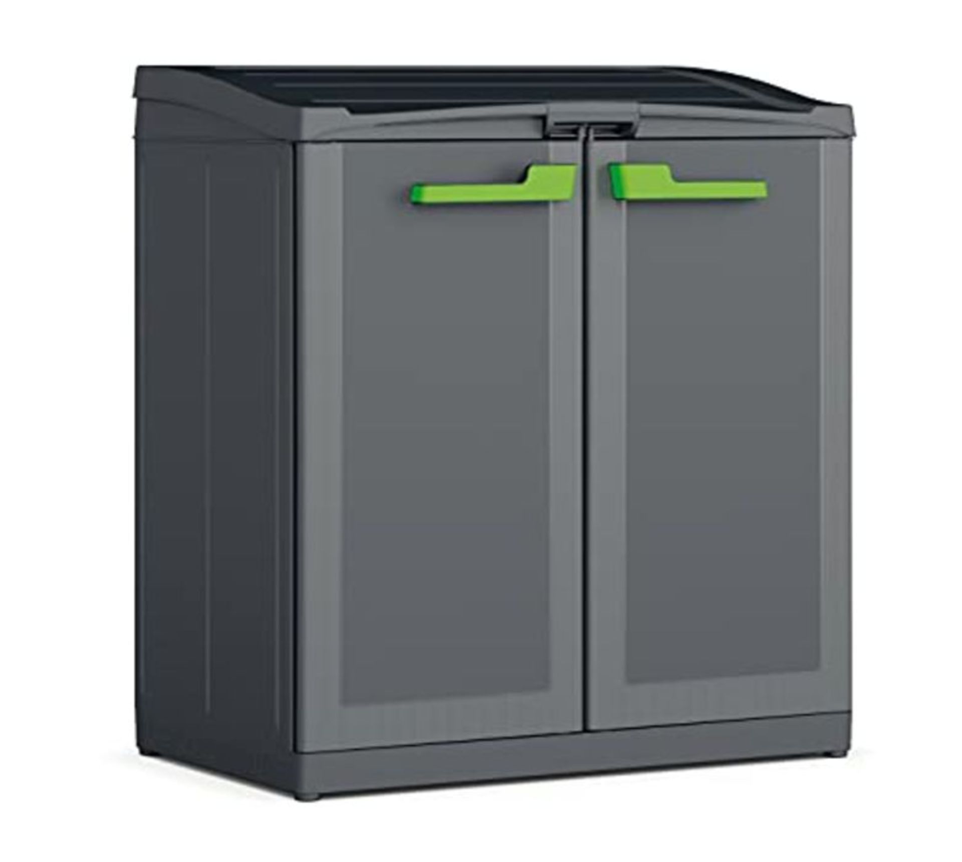 RRP £89.00 'Kis"Moby Recycled Plastic Cupboard, 1-Piece, Charcoal/Grey, 9961200 0708 02