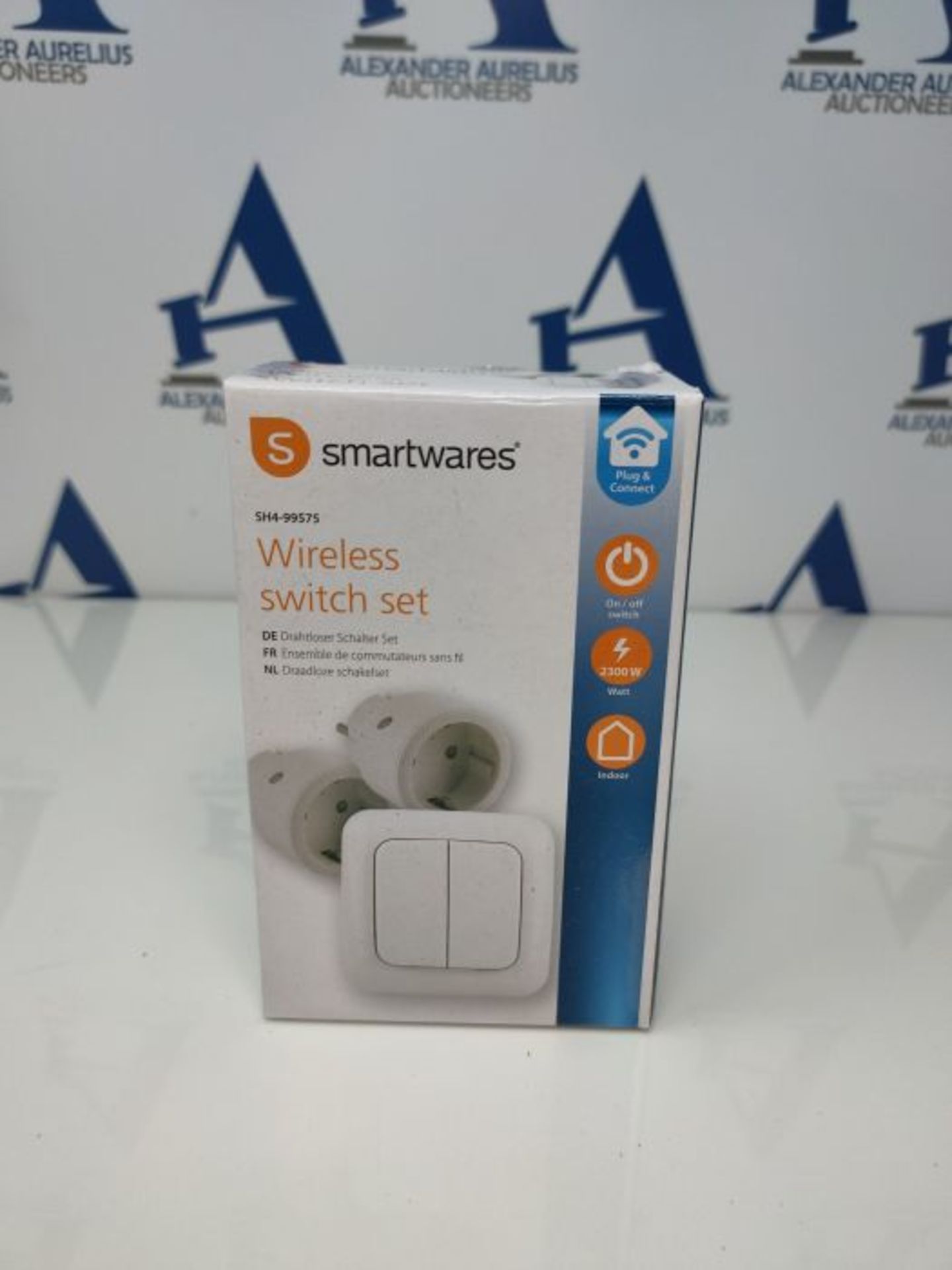 Smartwares SH4-99575 Indoor-Steckdosenschalterset mit Doppellichtschalter  Plug & C