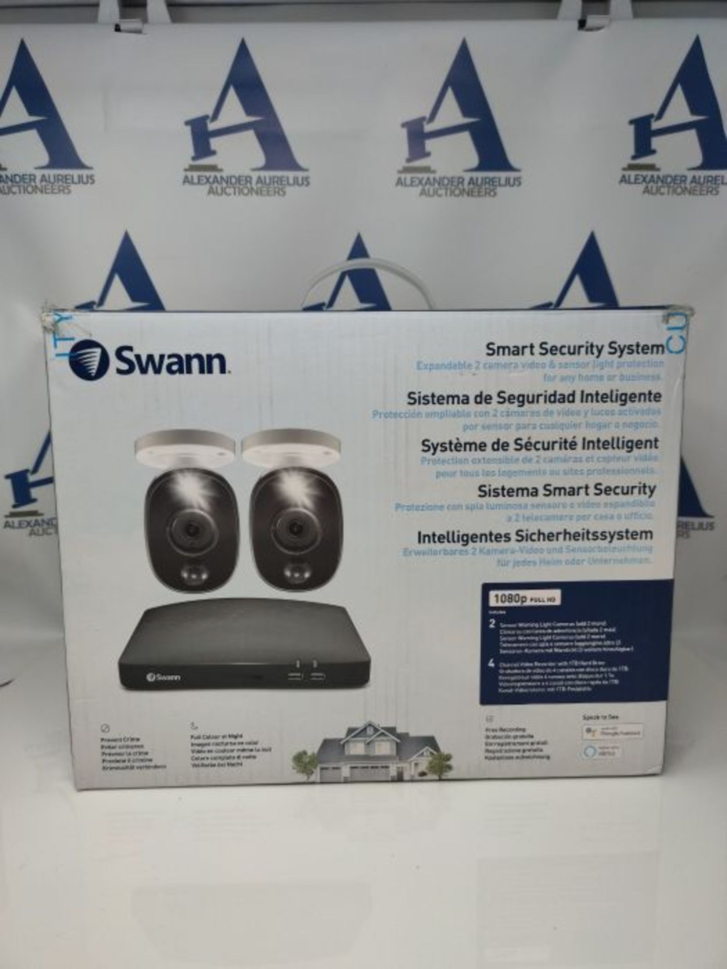 RRP £189.00 Swann CCTV System - 4 Channel 1080p DVR with 2 x 1080p Warning Light Bullet Cameras & - Image 2 of 3