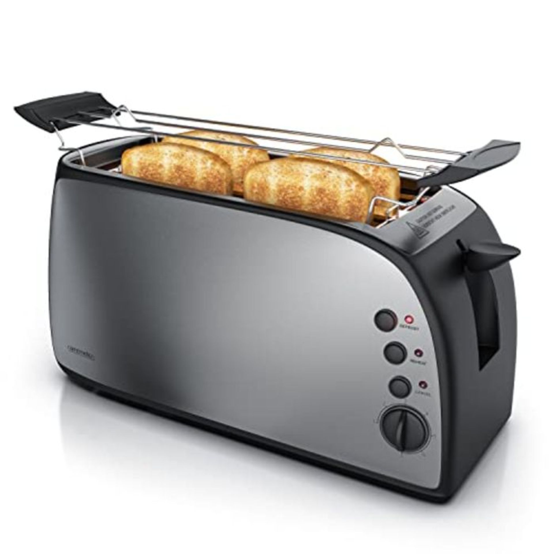 Arendo - Automatic toaster long slot - defrost function - heat-insulating housing - re