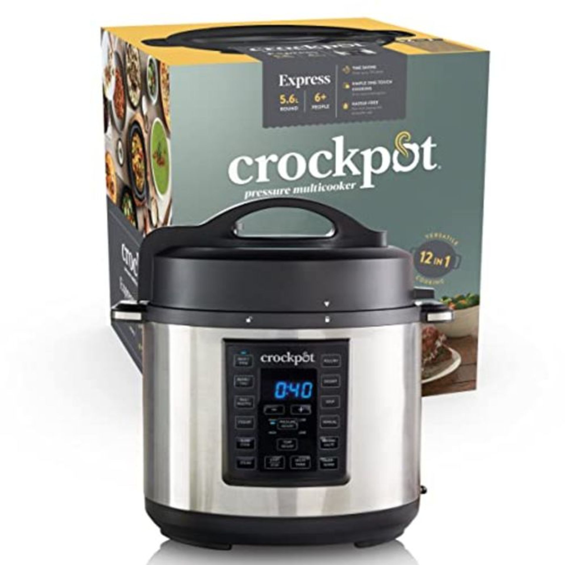 RRP £124.00 Crock-Pot Slow CSC051 x 12 in 1 Multi Cooker - The Original From The USA Programm