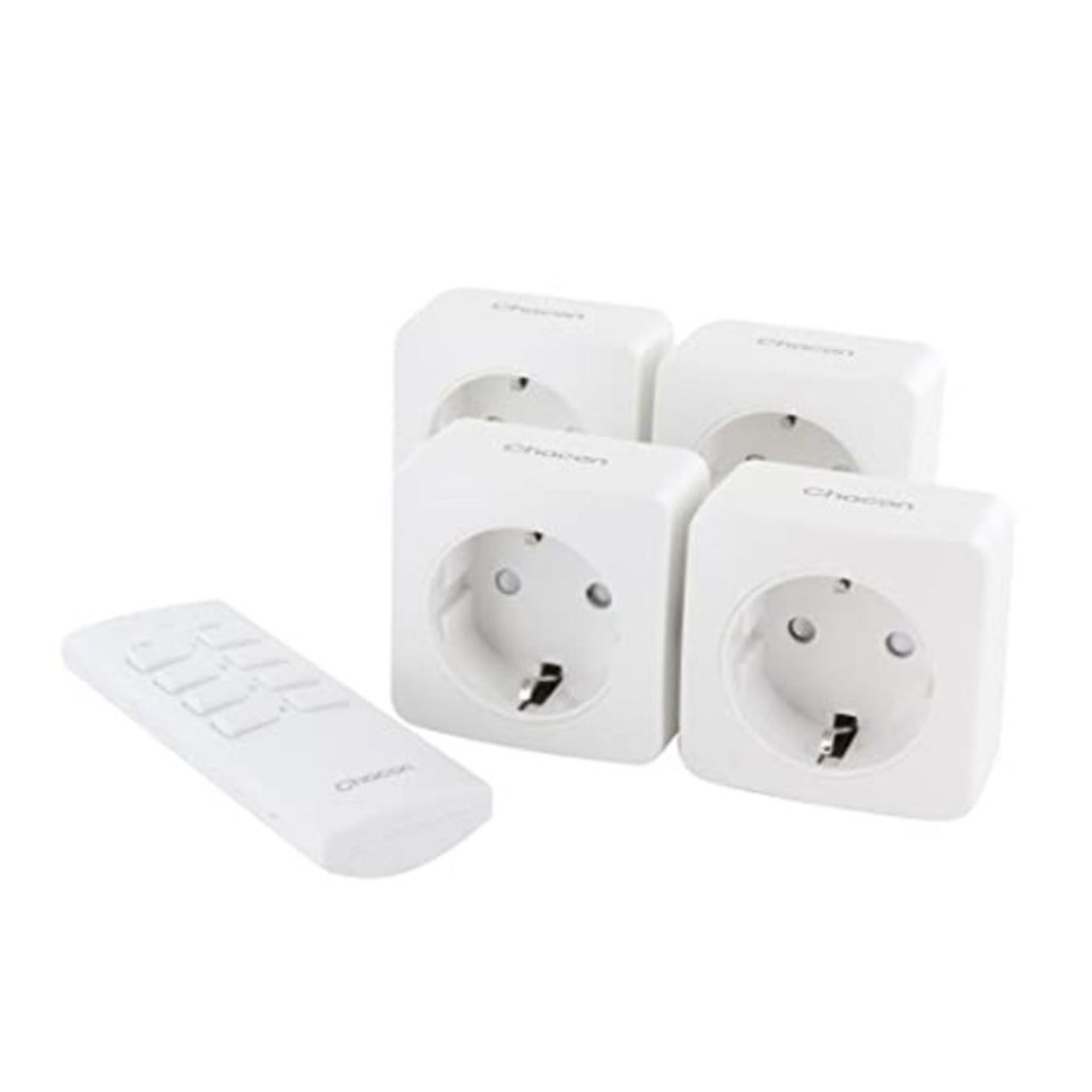 Set 4 mini-prises On/Off + tÃ©lÃ©commande 4 canaux