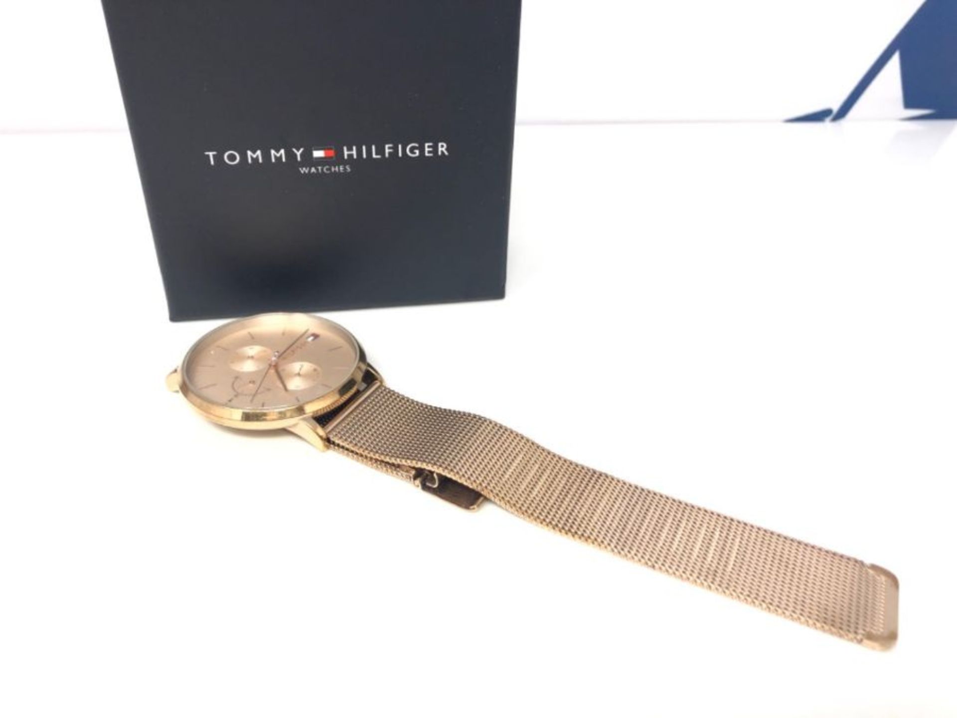 RRP £119.00 Tommy Hilfiger Damen Multi Zifferblatt Quarz Uhr mit RosÃ©gold Armband 1781944 - Image 2 of 3