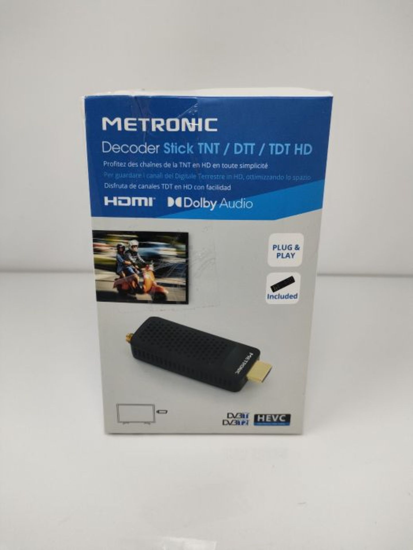 Metronic 441625 Decoder Sintonizzatore Ricevitore TDT DVB-T Compatibile DVB-T2 Dongle