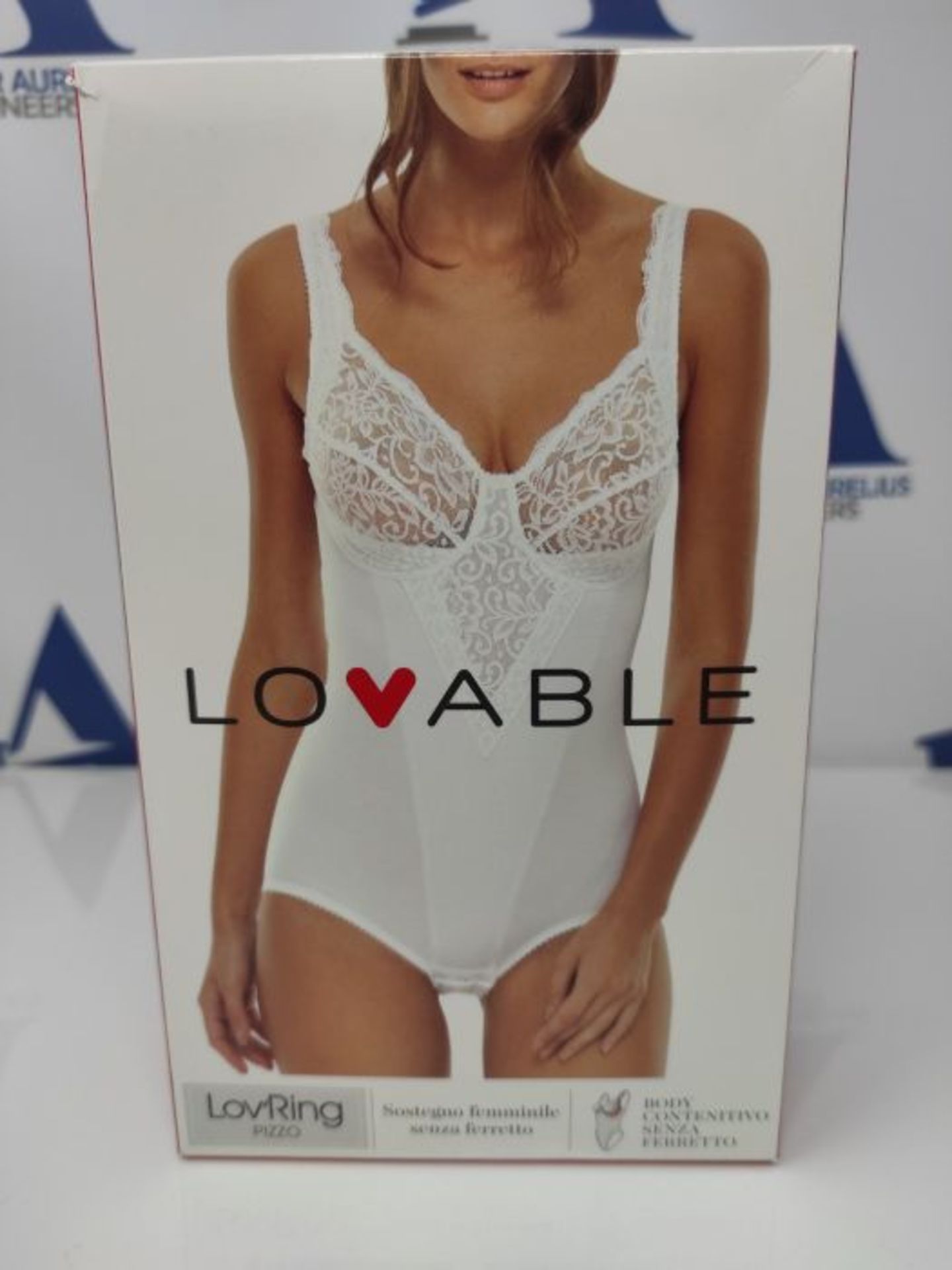 RRP £82.00 Lovable Pizzo Donna Body senza Ferretto Alta ContenitivitÃ , Bianco, 6-D/40 D