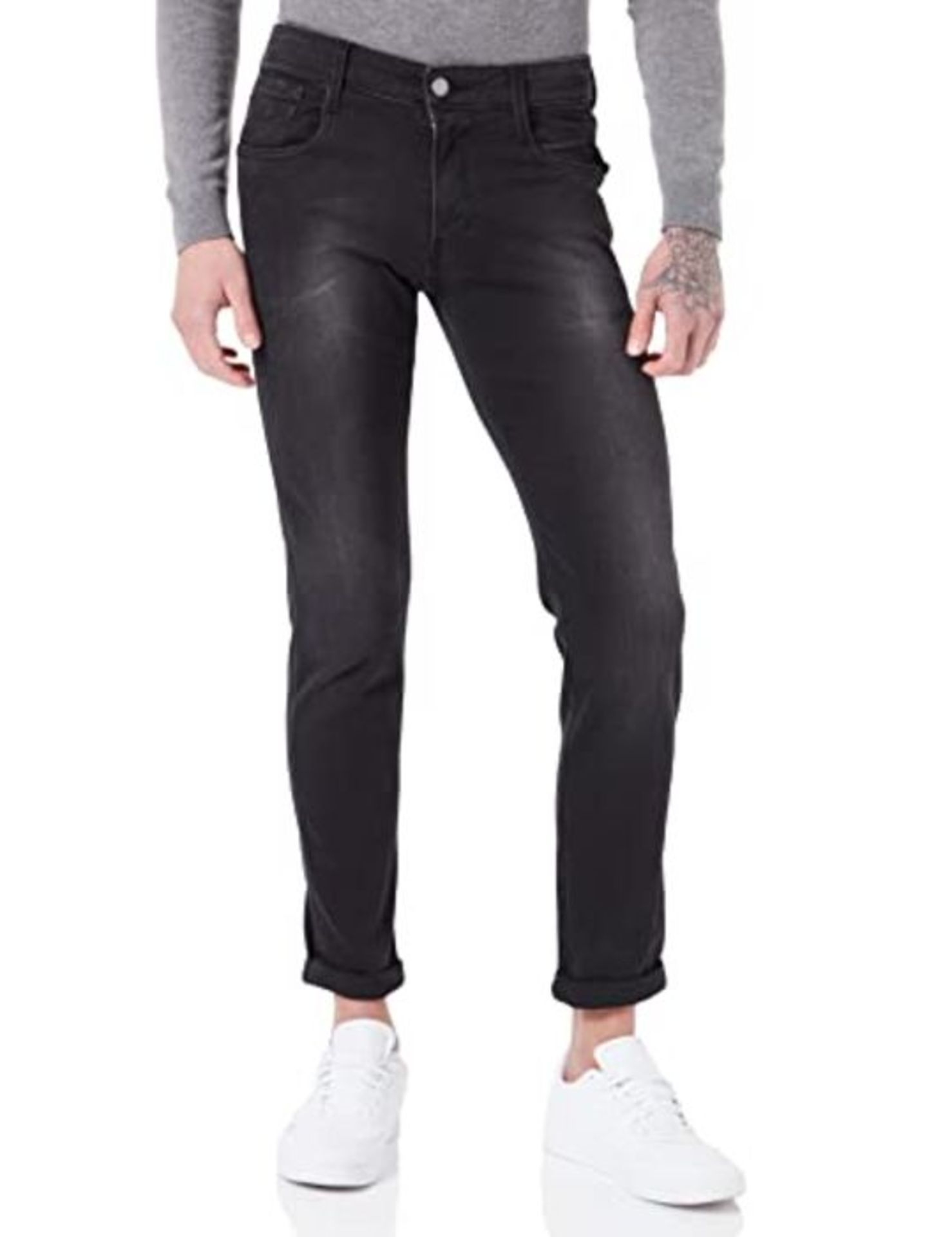 Replay Herren Anbass Jeans, 098 Black, 30W / 32L