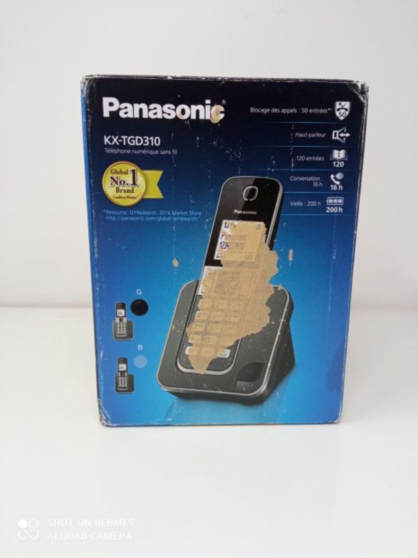 Panasonic KX-TGD310 DECT Anrufer-Identifikation Schwarz, Weiß Telefon - Telefone (DEC - Image 2 of 3