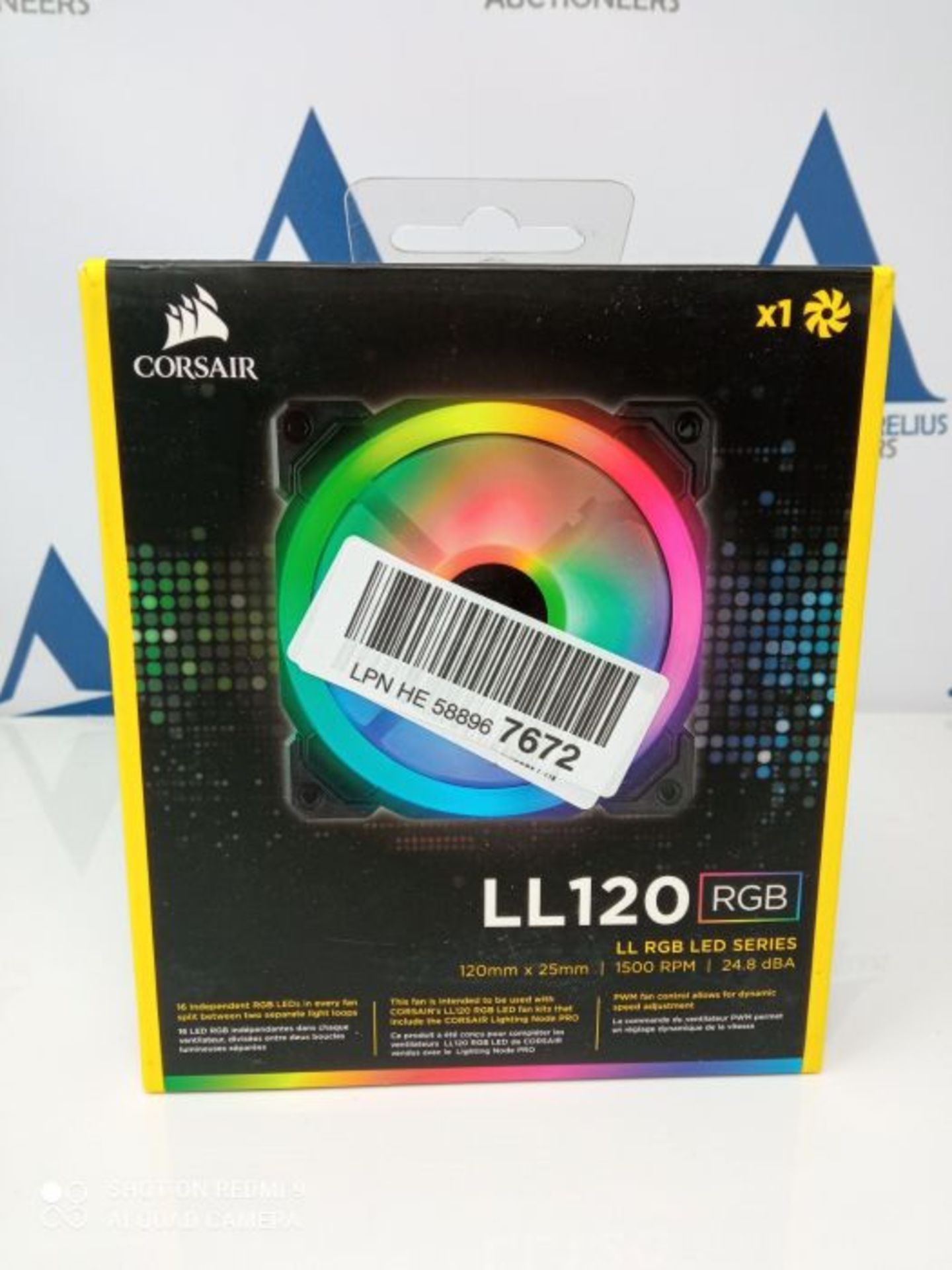 Corsair LL120 RGB, Ventilateur de Boitier Dual Light Loop RGB LED PWM 120mm (Single Pa - Image 2 of 3