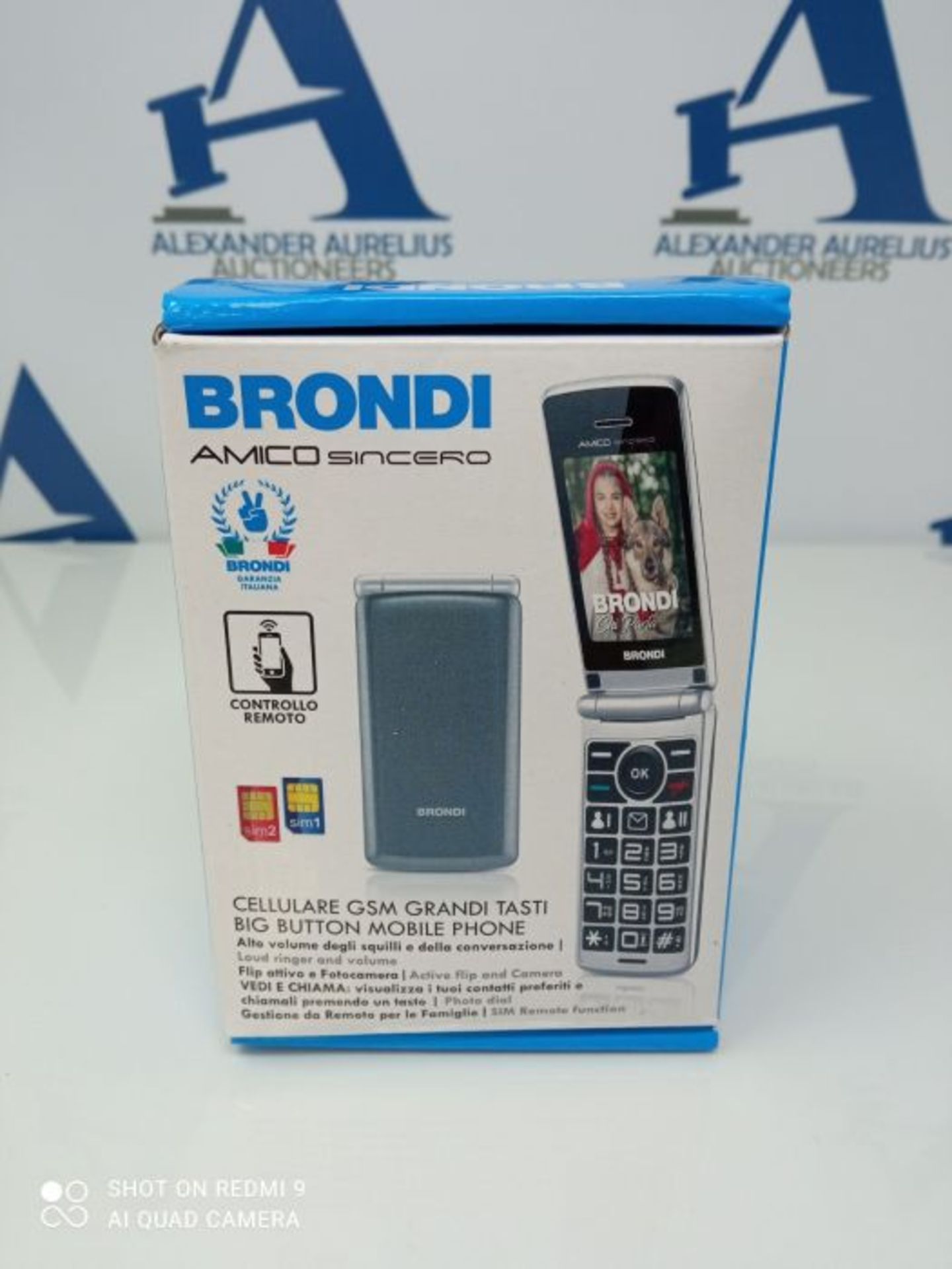 Brondi Amico Sincero Telefono Cellulare per Anziani GSM DUAL SIM con Tasti Grandi, Fun - Image 2 of 3