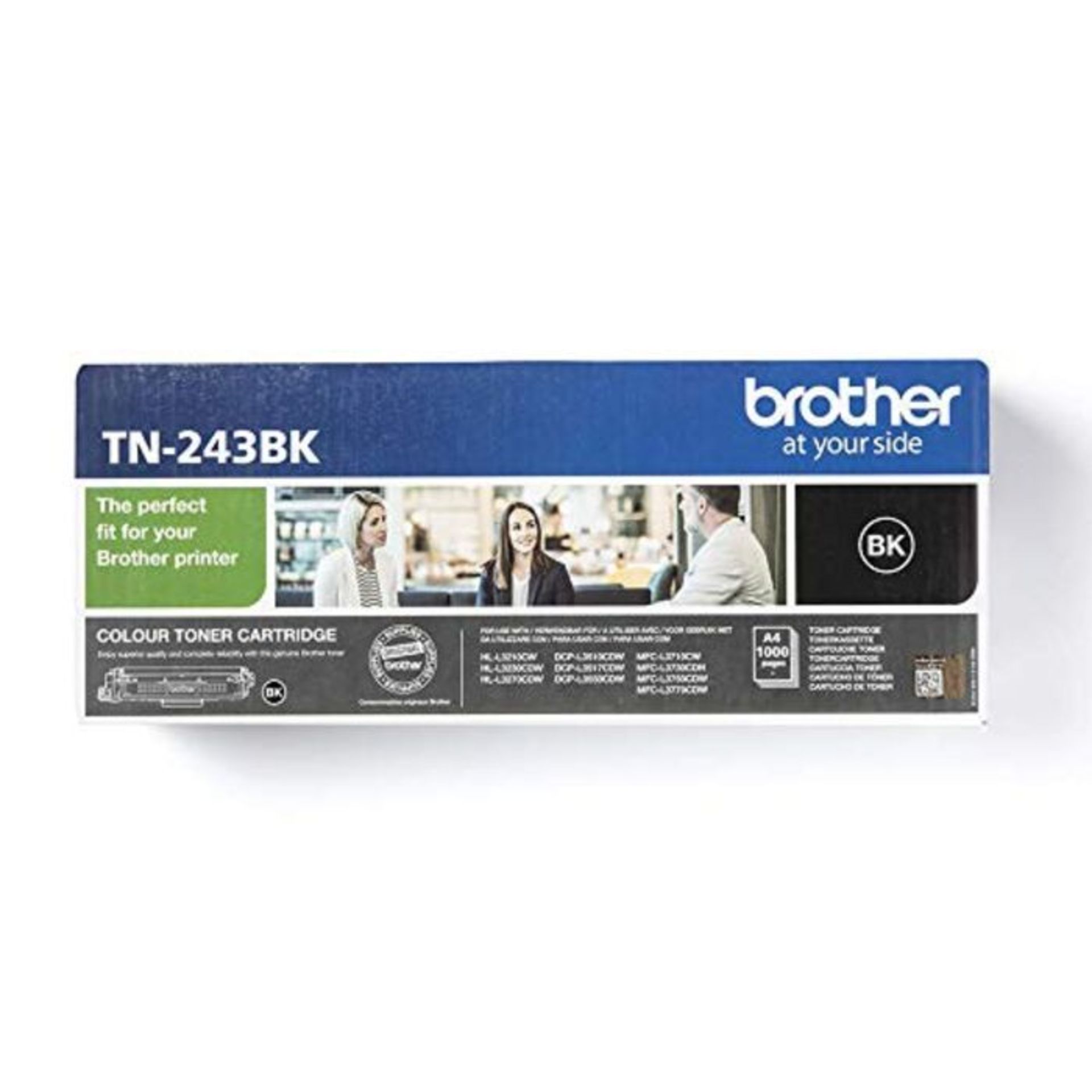 Brother TN-243BK Toner Cartridge, Black, Single Pack, Standard Yield, Includes 1 x Ton
