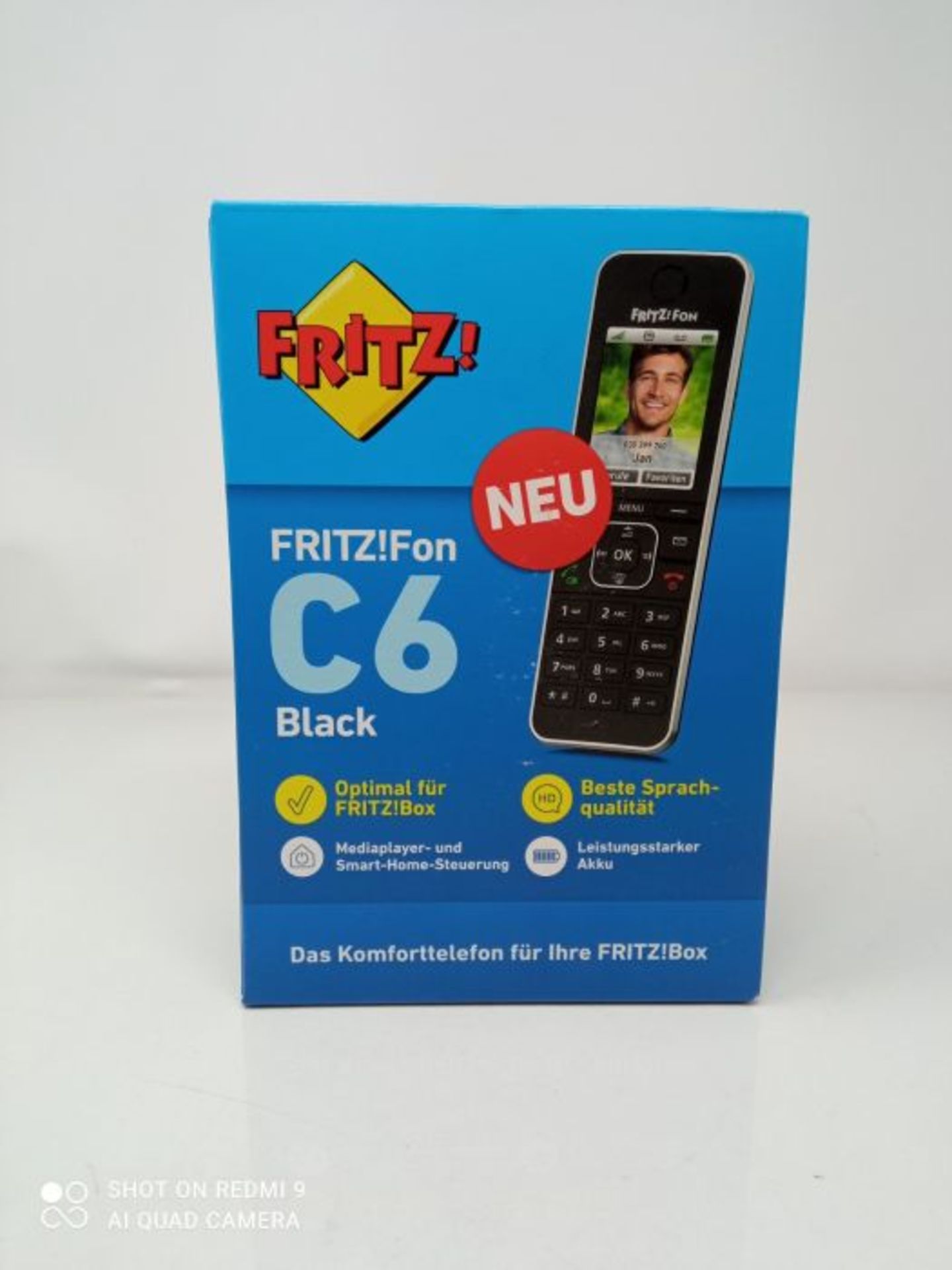 RRP £59.00 AVM FRITZ!Fon C6 Black DECT-Komforttelefon (hochwertiges Farbdisplay, HD-Telefonie, In - Image 2 of 3