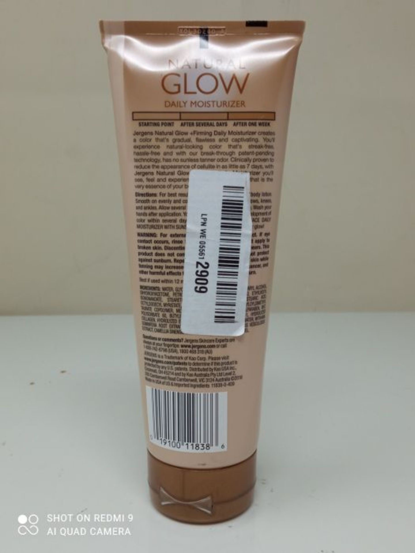 Jergens Natural Glow +FIRMING Daily Moisturizer for Body, Medium to Tan Skin Tones, 7. - Image 3 of 3