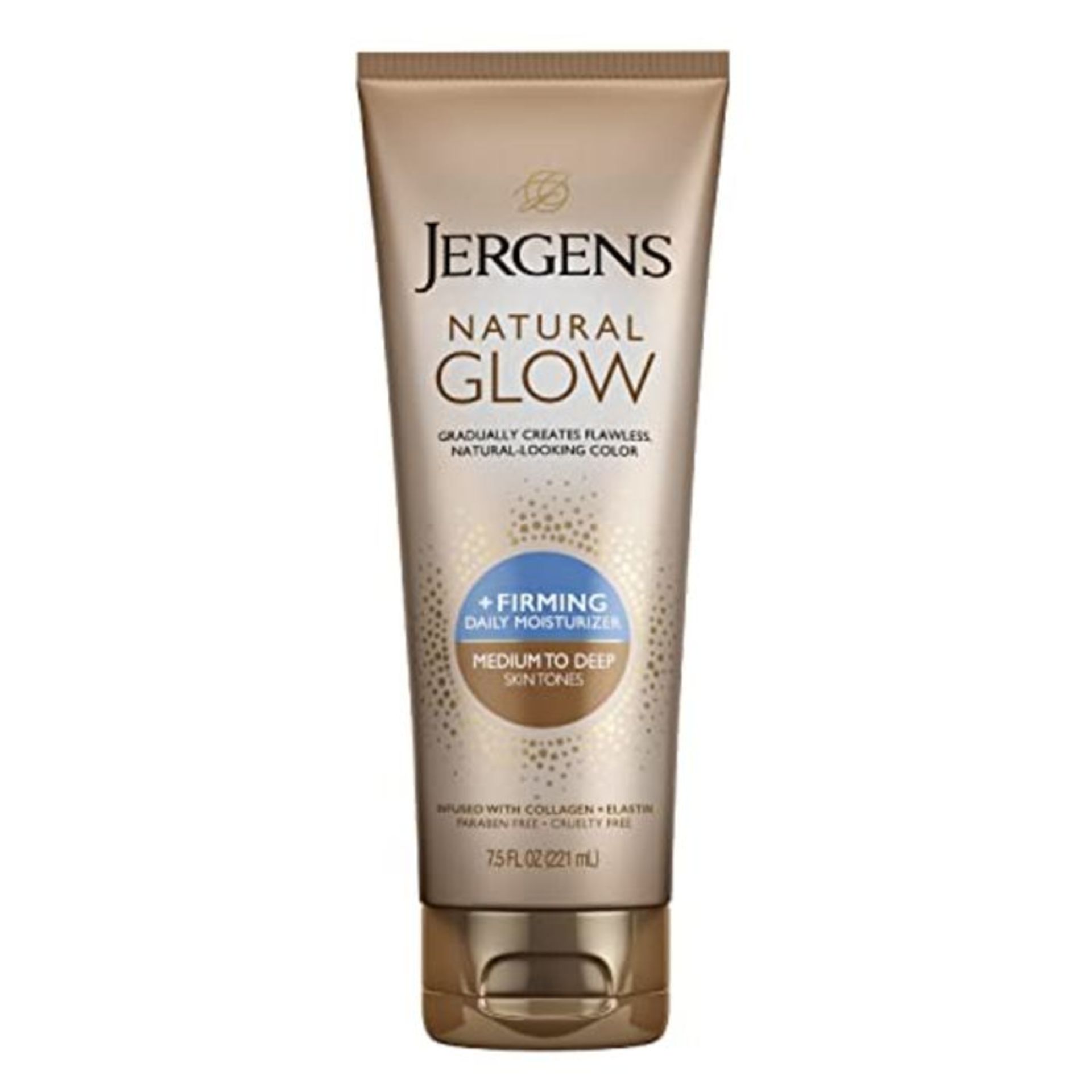 Jergens Natural Glow +FIRMING Daily Moisturizer for Body, Medium to Tan Skin Tones, 7.