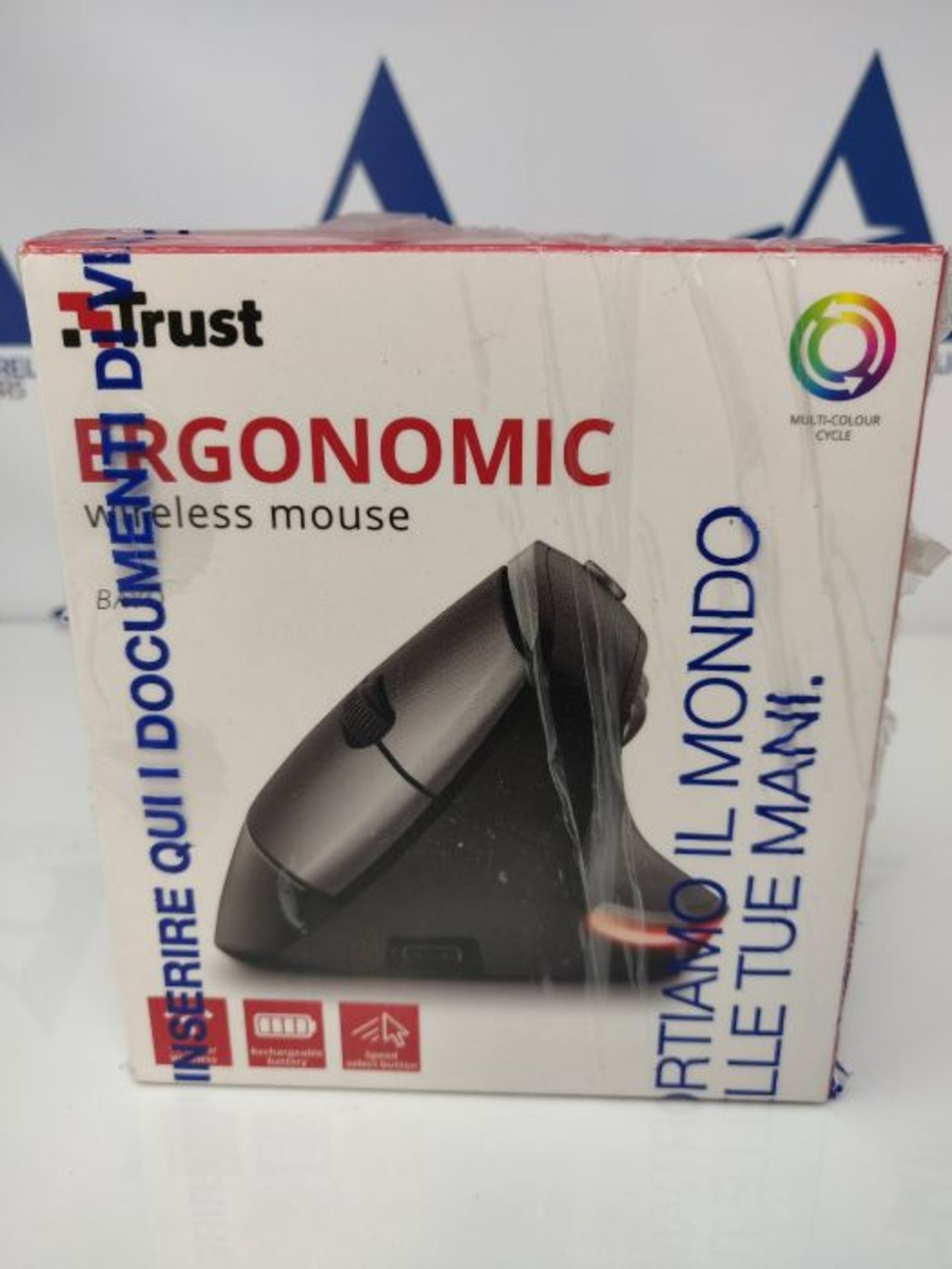 Trust Bayo Mouse Verticale Wireless Ricaricabile, Mouse Ergonomico Senza Filo, 800-240 - Image 2 of 3