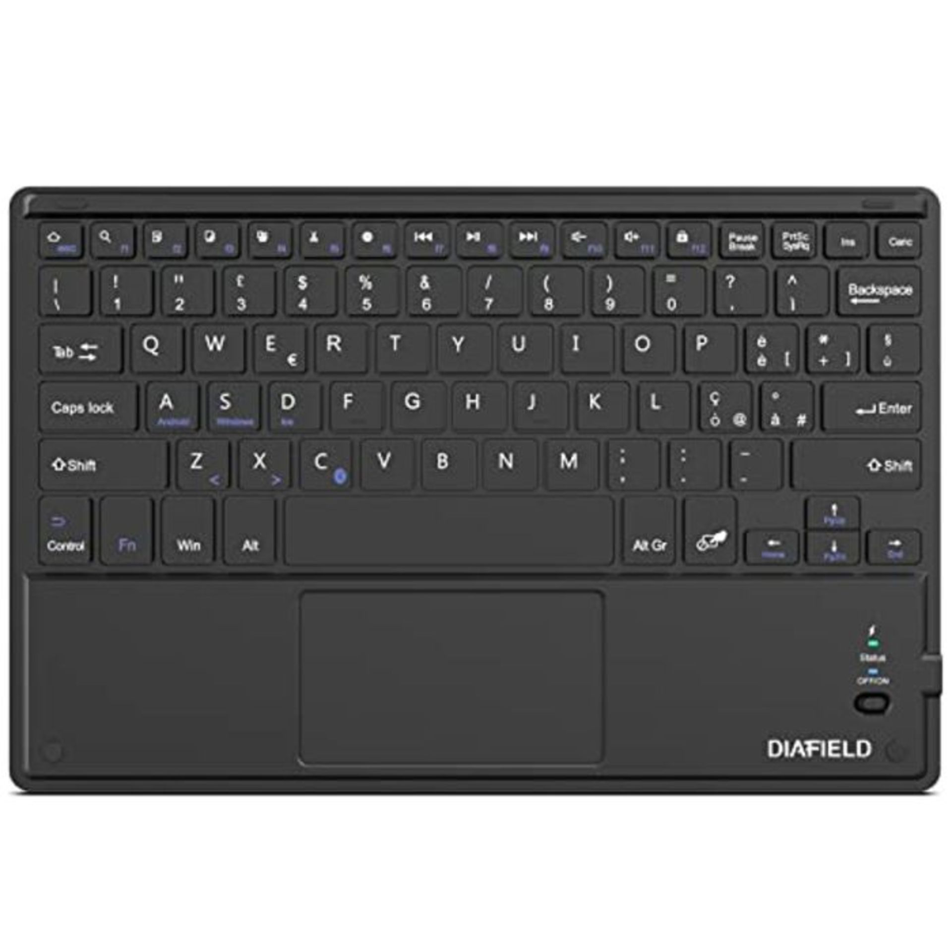 Diafield 1 BY ONE Tastiera Bluetooth Ultra Sottile con Multi Touch Integrato Touch Pad