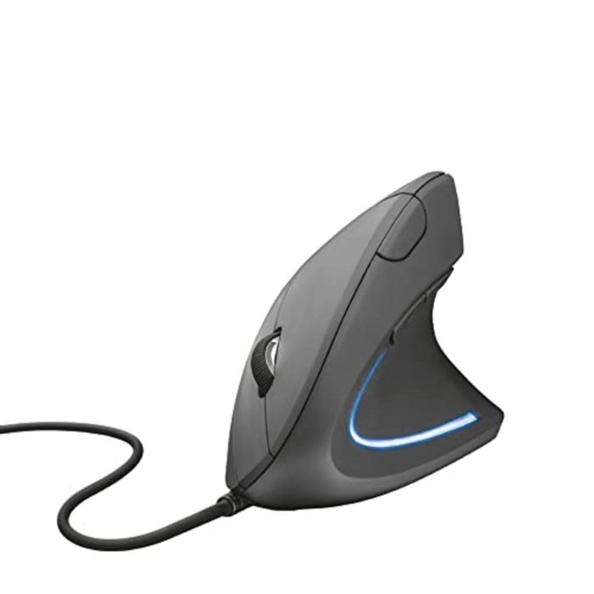 Trust Verto Wired Ergonomic Mouse, Vertical Mouse with LED Illumination, 1000-1600 DPI