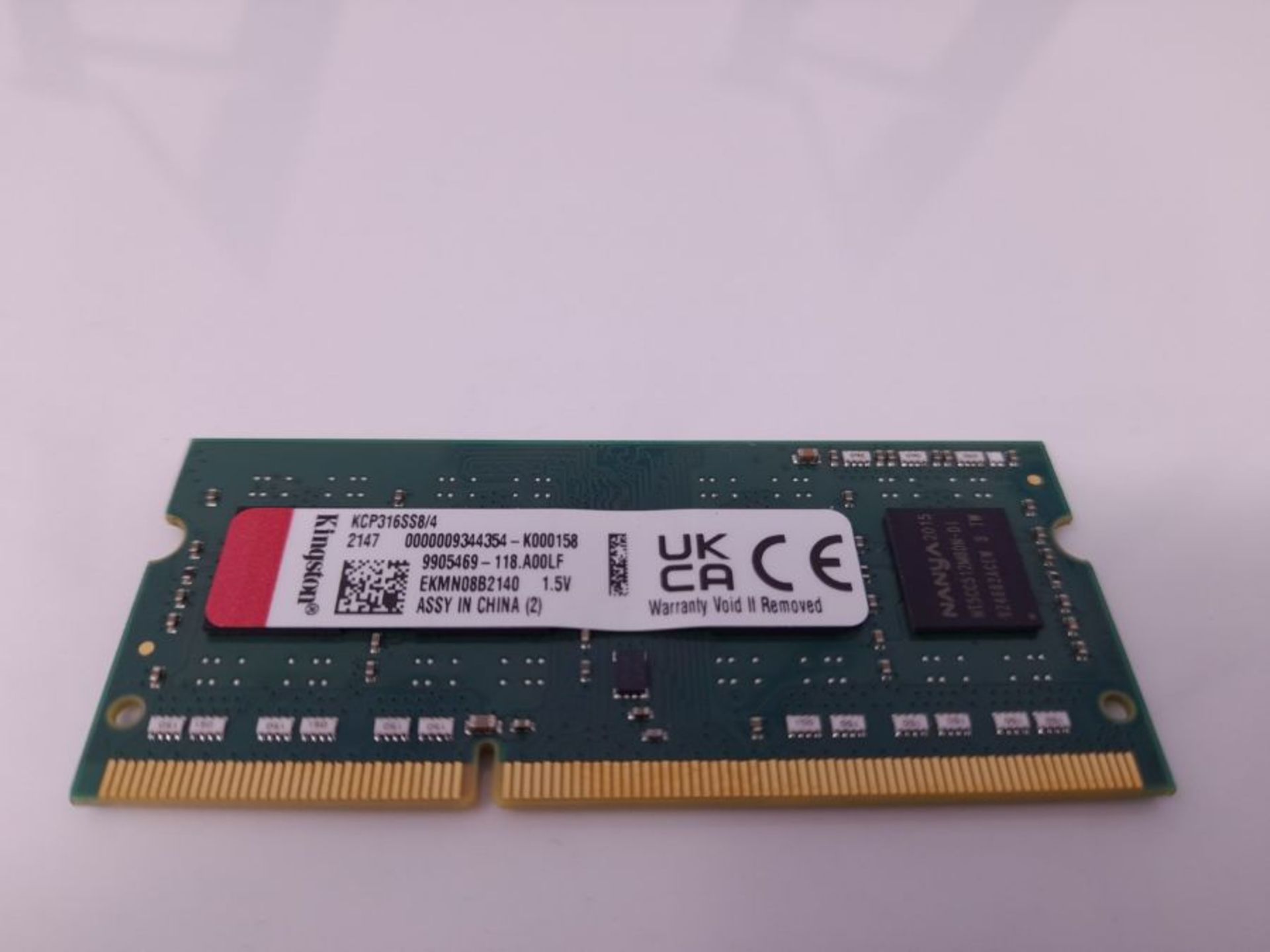 Kingston Branded Memory 4GB DDR3 1600MHz SODIMM Single Rank KCP316SS8/4 Notebook Memor - Image 2 of 3
