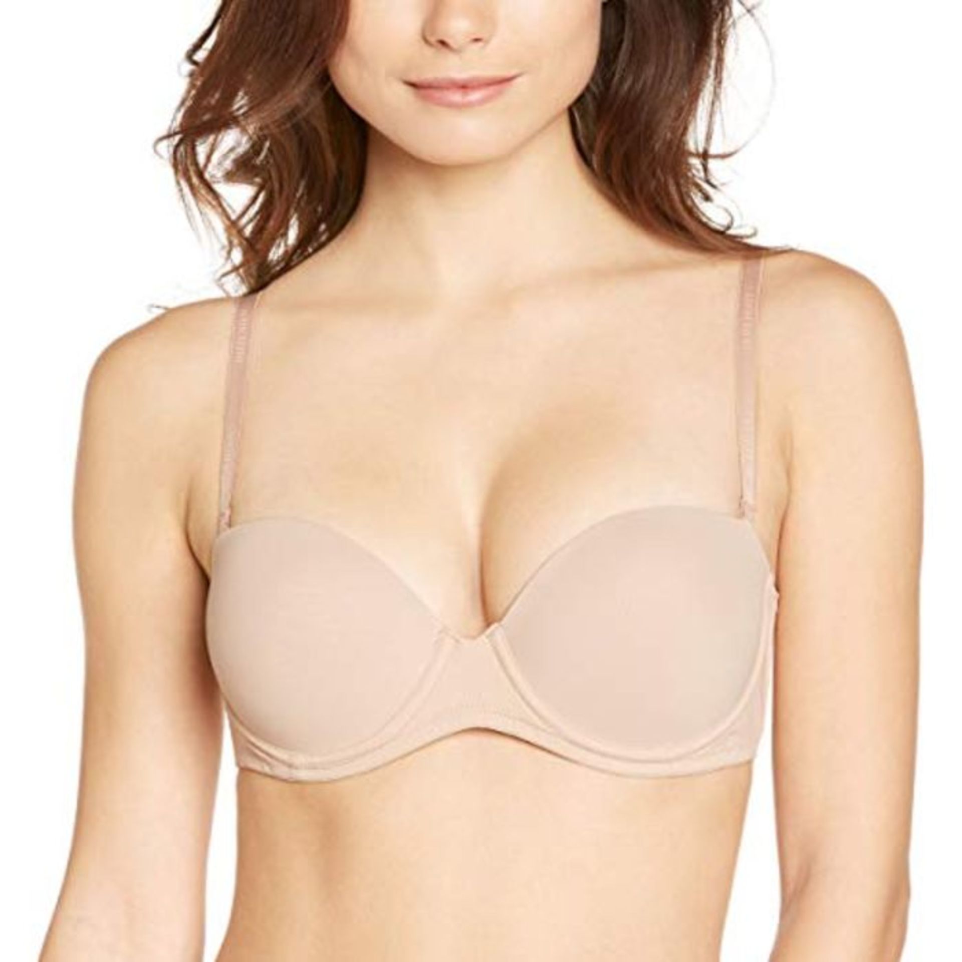 Calvin Klein - Strapless Bra - Women's Underwear - Beige - Perfectly Fit - 78% Polyami