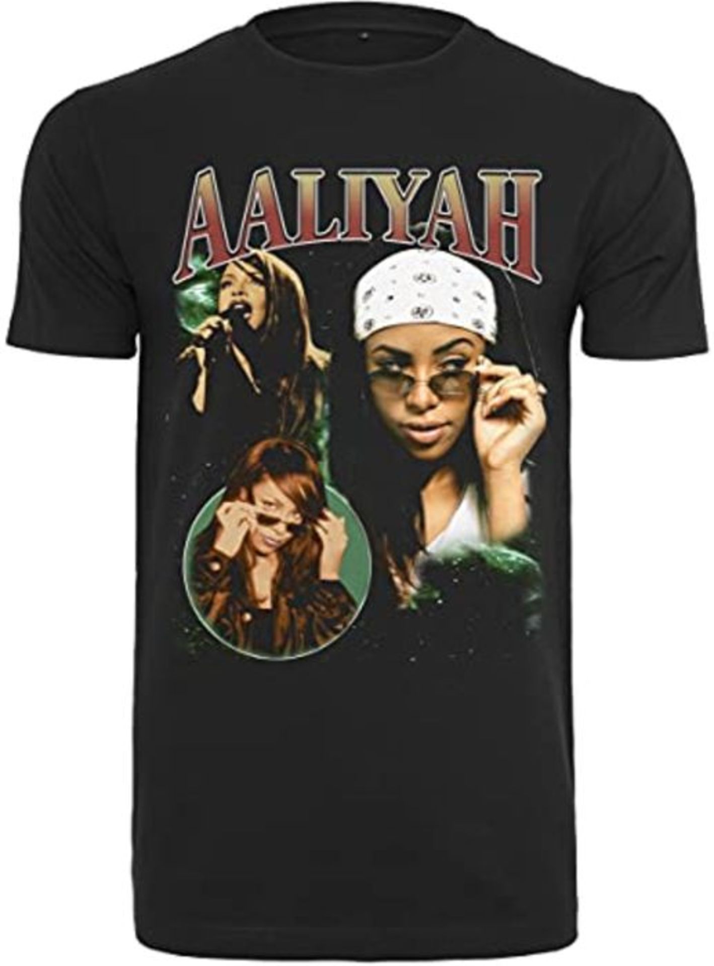 Mister Tee Men's Aaliyah Retro Oversize Tee T-Shirt, Black, XL