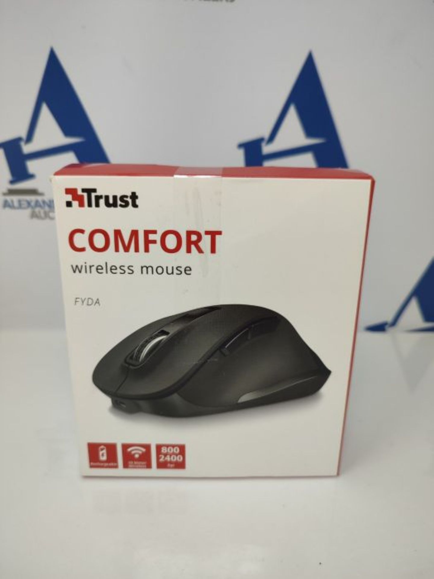 Trust Fyda Mouse Wireless Ricaricabile, Design Ergonomico, Ricevitore USB Plug-and-Pla - Image 2 of 3