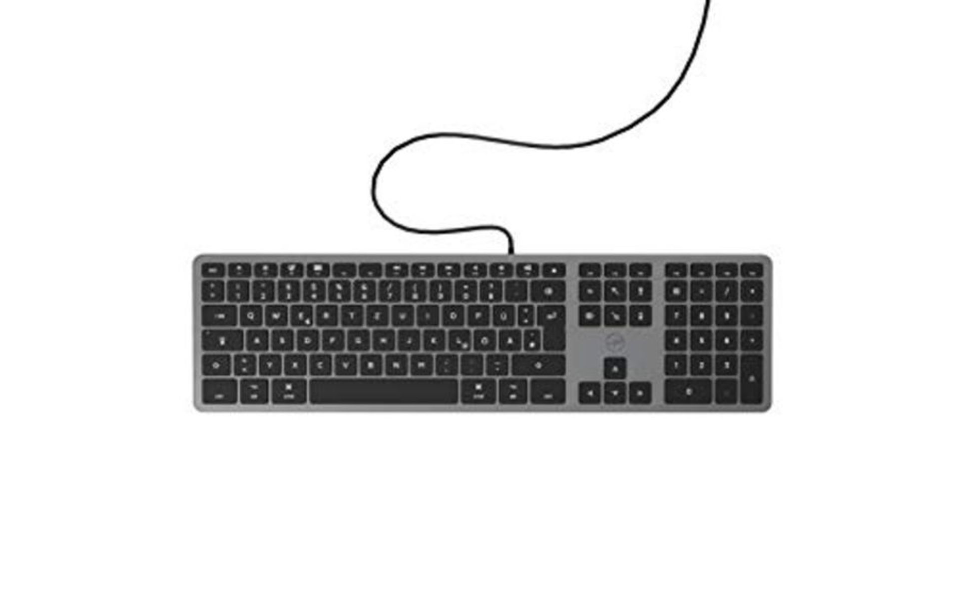 Mobility Lab ML311883 Wired Keyboard with German QWERTZ Keyboard Layout for Mac - Blac