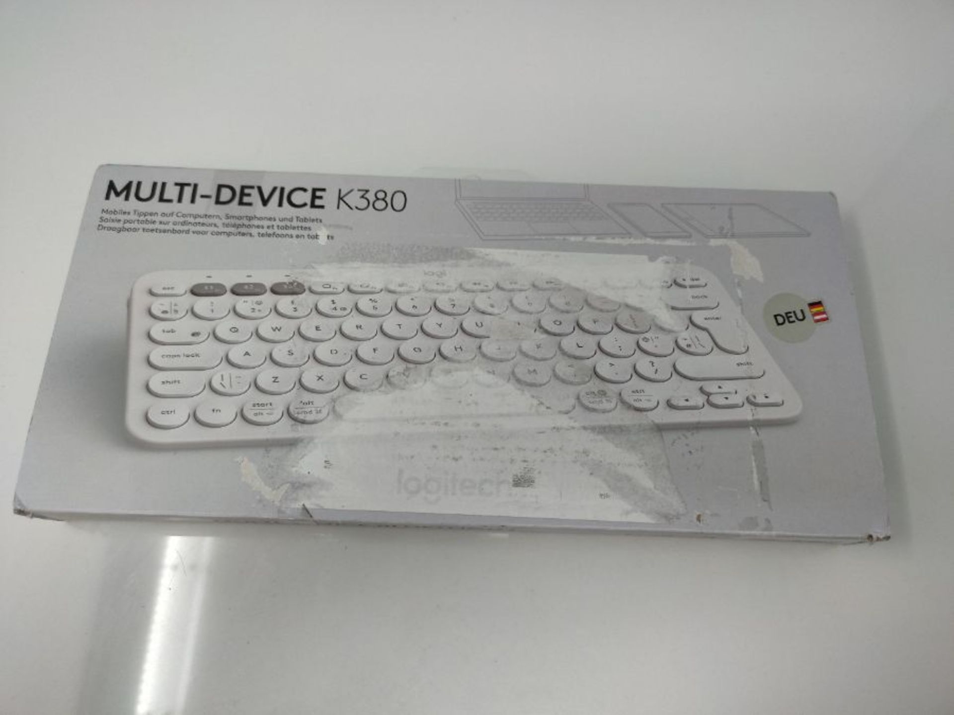 Logitech K380 kabellose Multi-Device Bluetooth-Tastatur mit Easy-Switch für bis zu 3 - Image 2 of 3
