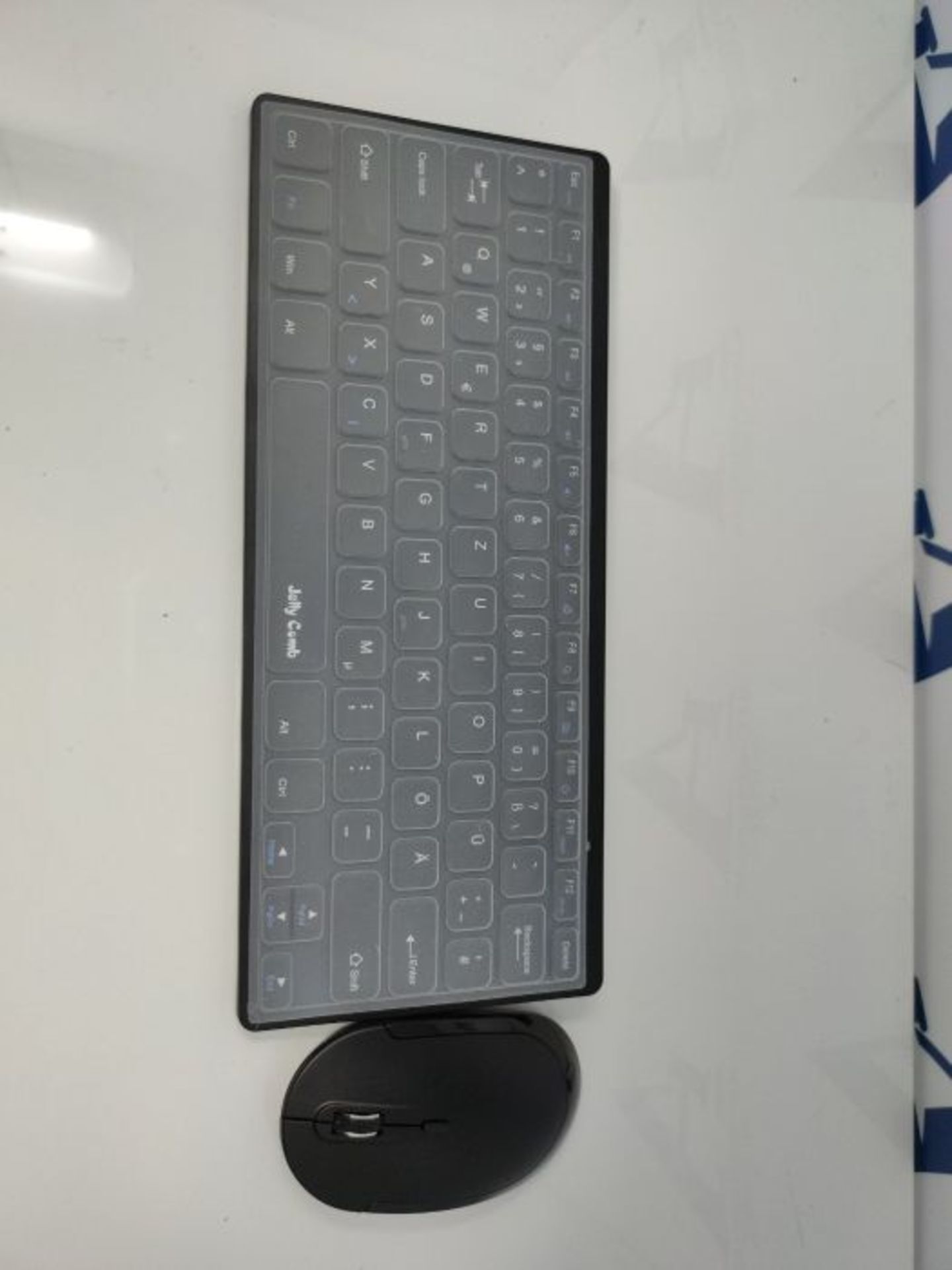Wireless Keyboard Mouse Set, 2.4G Wireless Quiet Mouse and Compact Keyboard with Germa - Image 3 of 3
