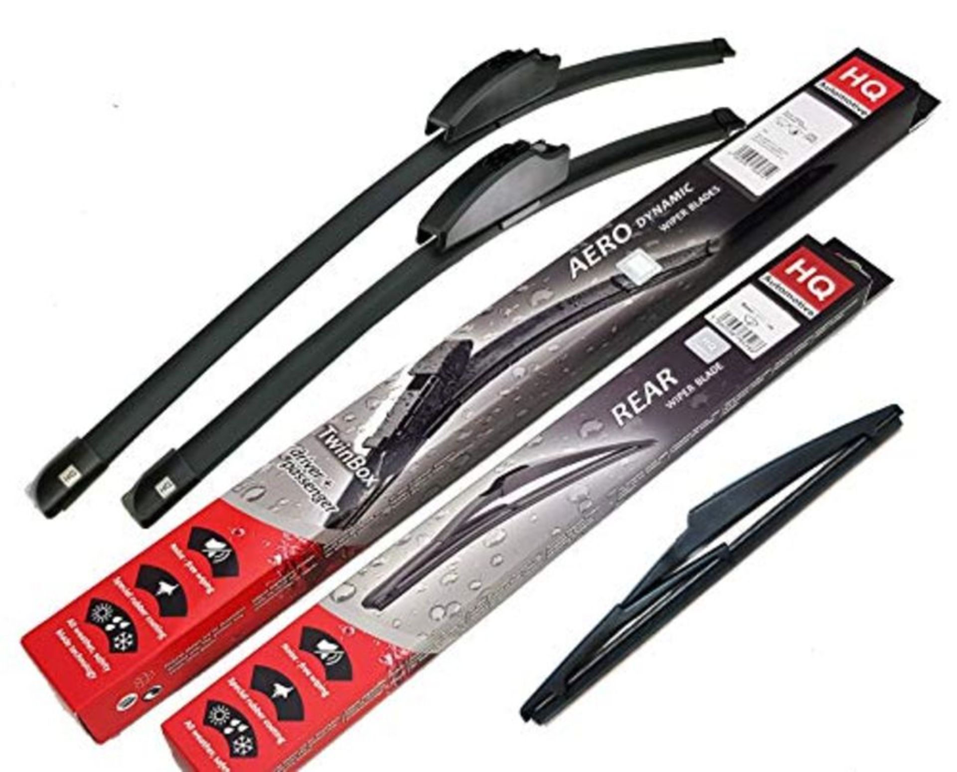 Fit K.I.A. Picanto 2011-up Front & Rear kit of Aero Flat Windscreen Wipers Wiper Blade