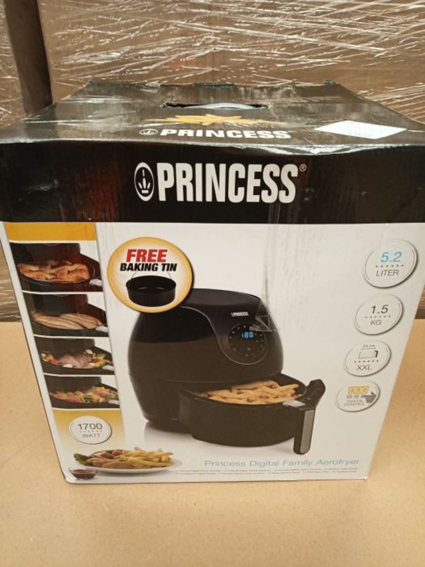 RRP £90.00 Princess 182050 Digital air Fryer, Black - Image 2 of 3