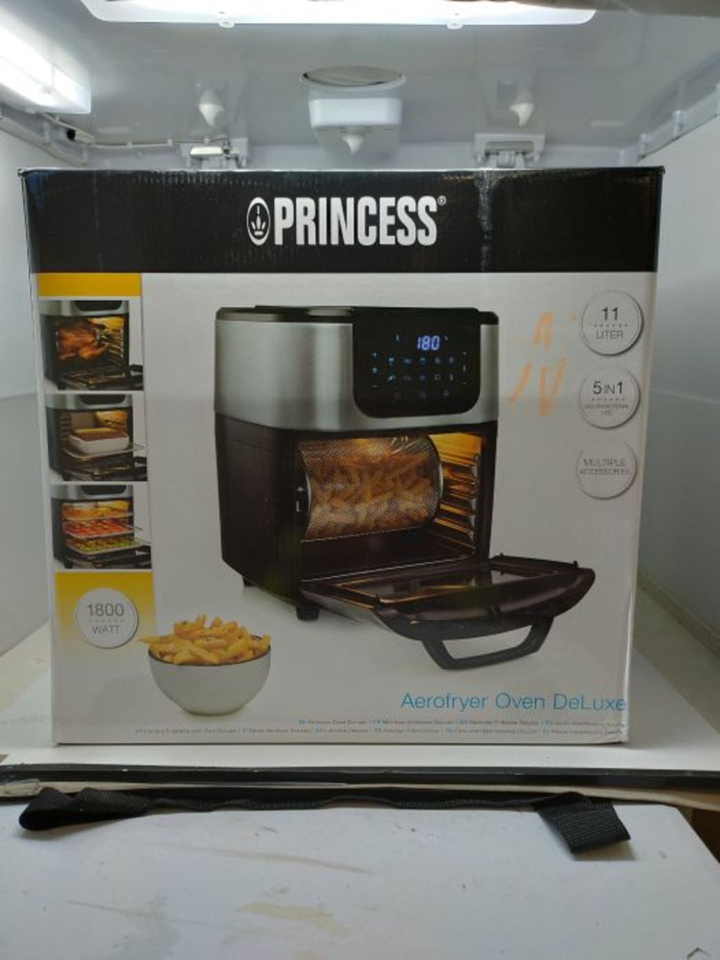 RRP £154.00 Princess Friggitrice ad Aria Forno Deluxe, 1800 W, 11 Litri, Schermo Tattile Digitale,