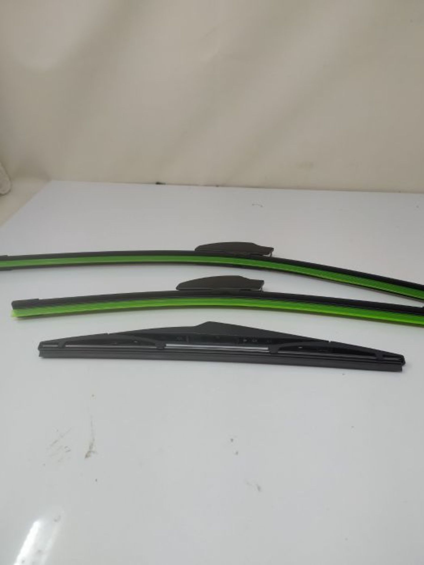 Fit K.I.A. Picanto 2011-up Front & Rear kit of Aero Flat Windscreen Wipers Wiper Blade - Image 2 of 2