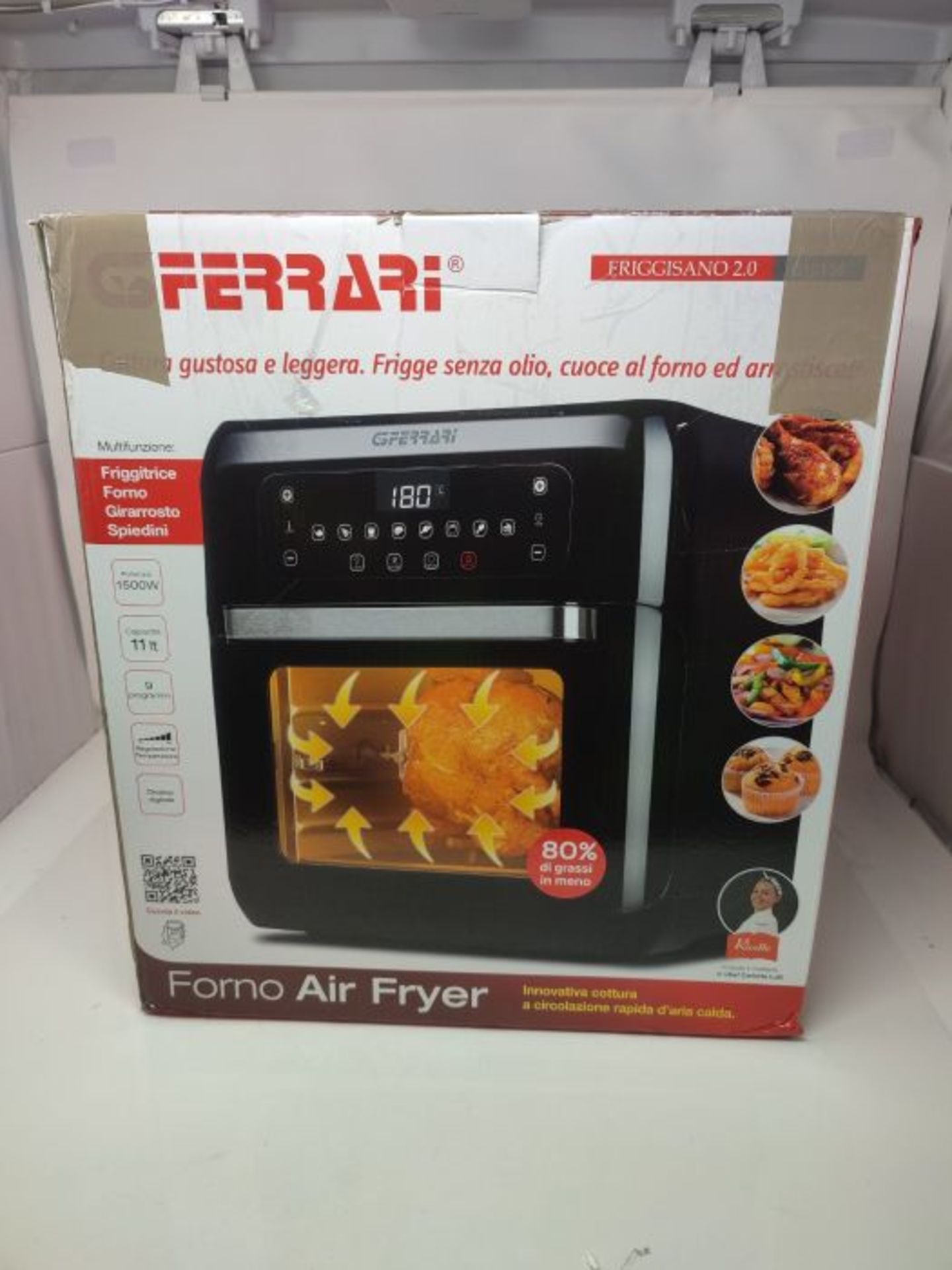 RRP £115.00 G3 Ferrari Friggisano 2.0 Friggitrice ad aria calda 11 L Nero - Image 2 of 3