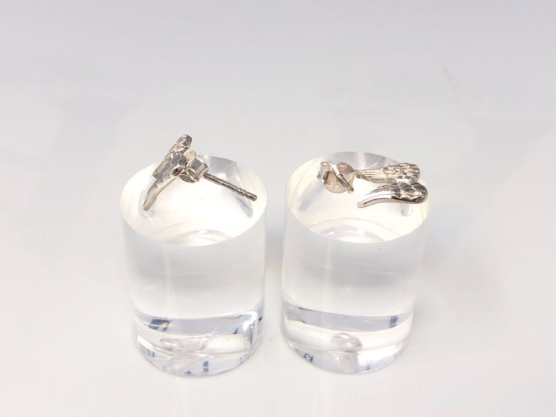 Amberta Women and Girls 925 Sterling Silver Stud Earrings Shaped Pair of Studs: Guardi - Image 3 of 3
