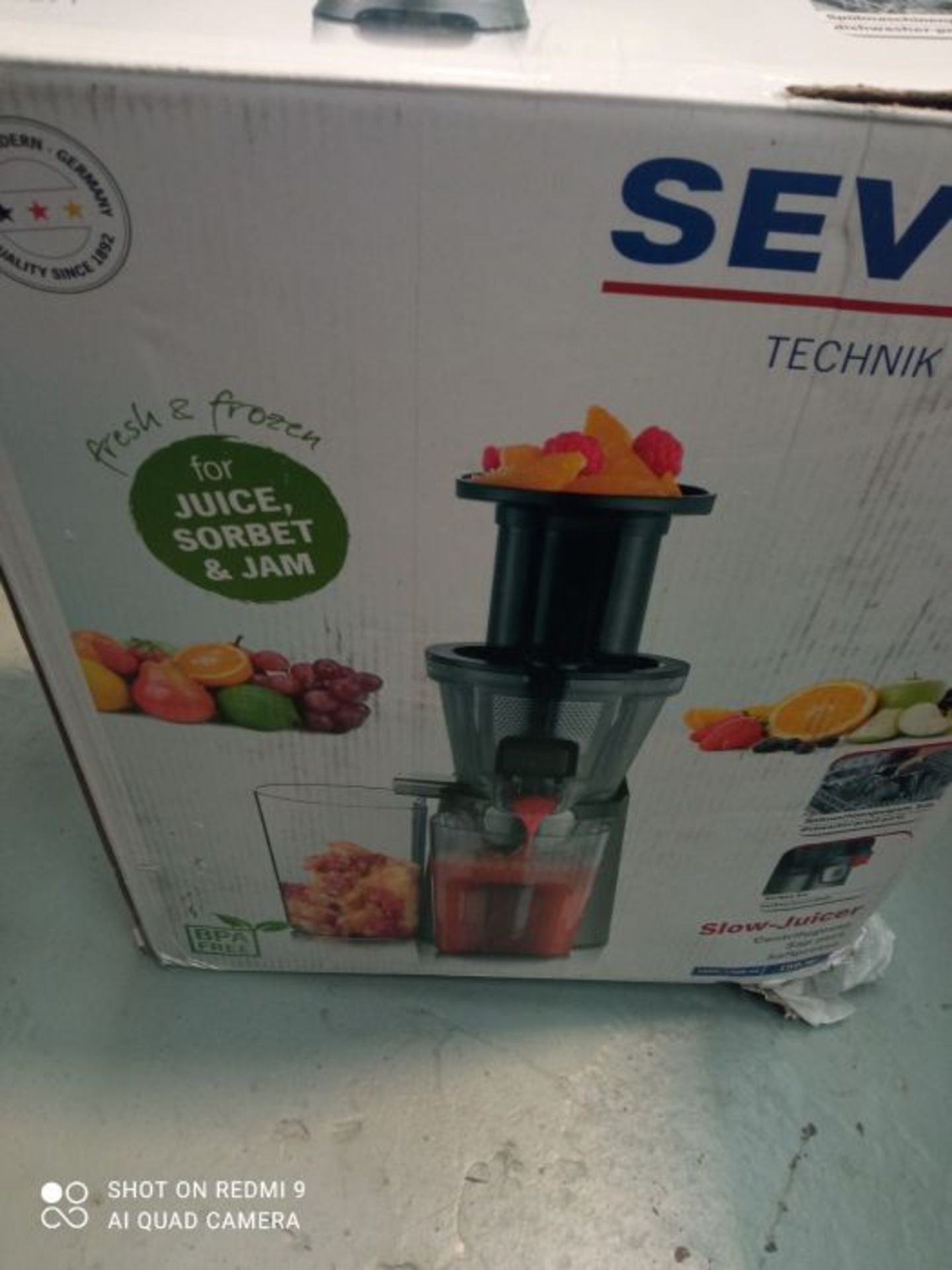 RRP £127.00 Severin Multi-Purpose Electric Slow Juicer with 150 W of Power ES 3571, Brushed Stainl - Image 2 of 3