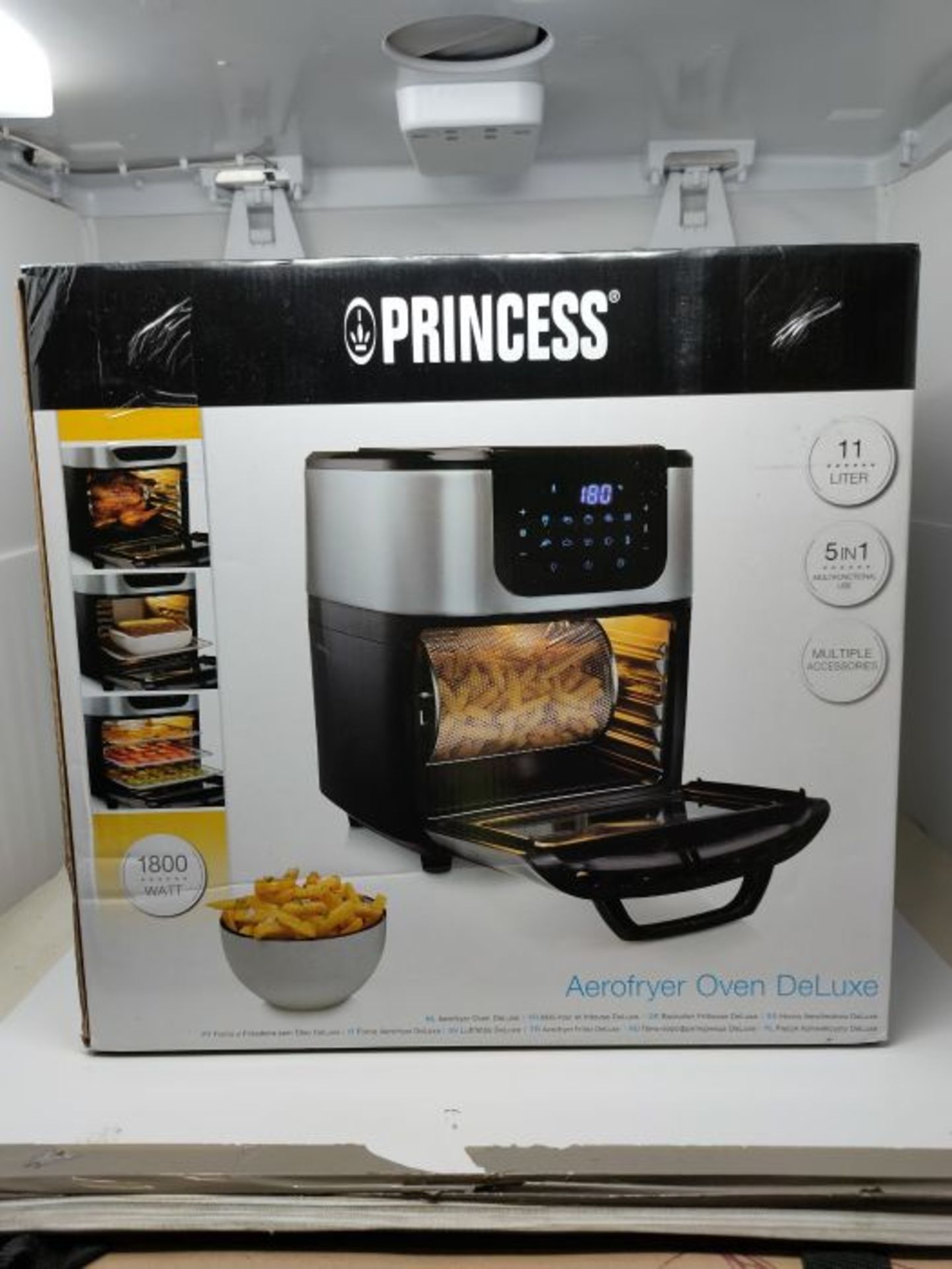 RRP £139.00 Princess Aerofryer-Ofen DeLuxe - 11Liter Fassungsvermögen; 1800W; 65-200°C; 10 Progr